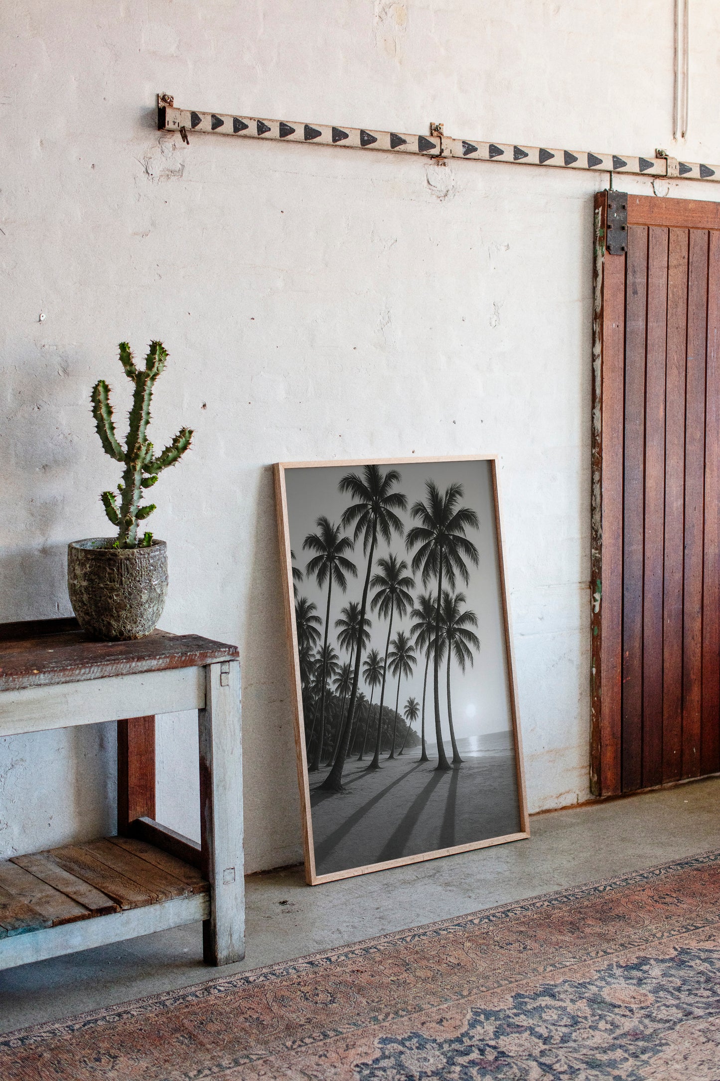 Palm Shadows at Sunrise