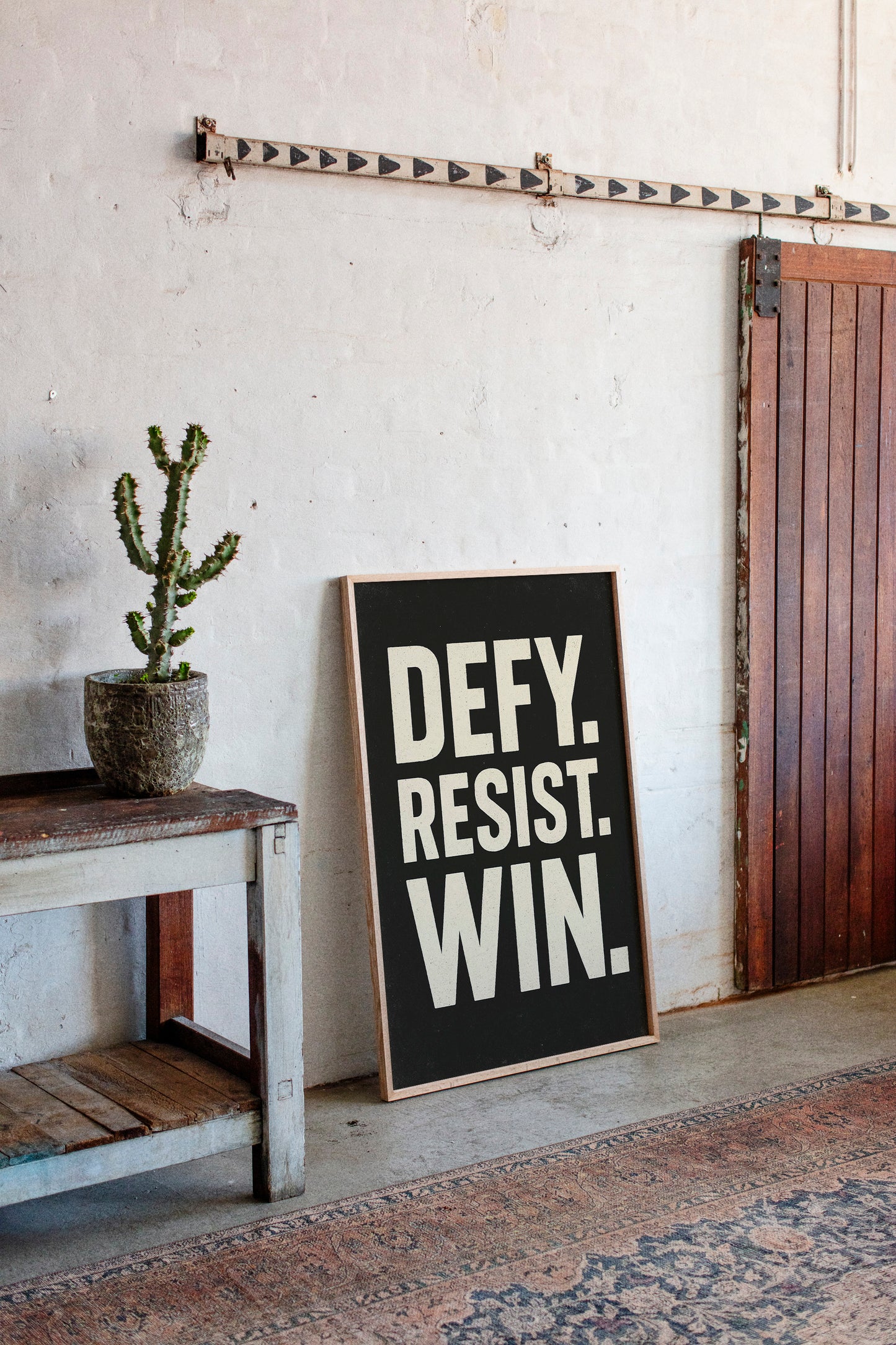 Defy Resist Win Bold Protest Print