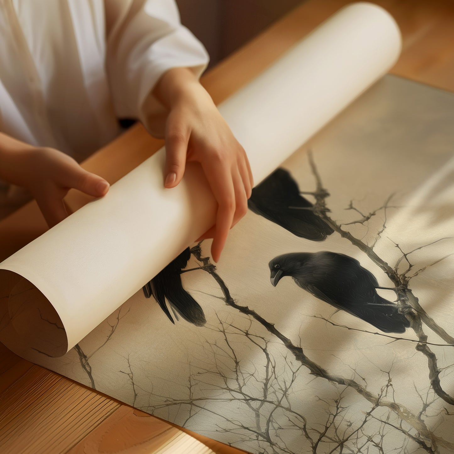 Ravens Hold The Barren Branch