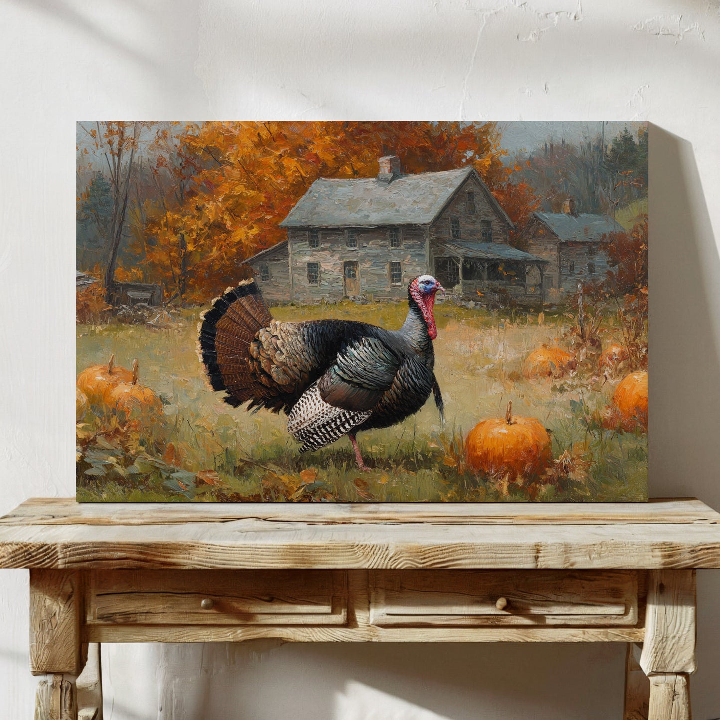 Autumn's Guest At The Farmhouse