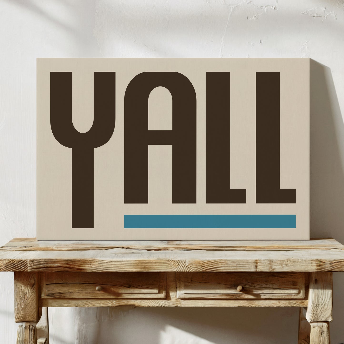 Y’all Typography Print with Teal Underline