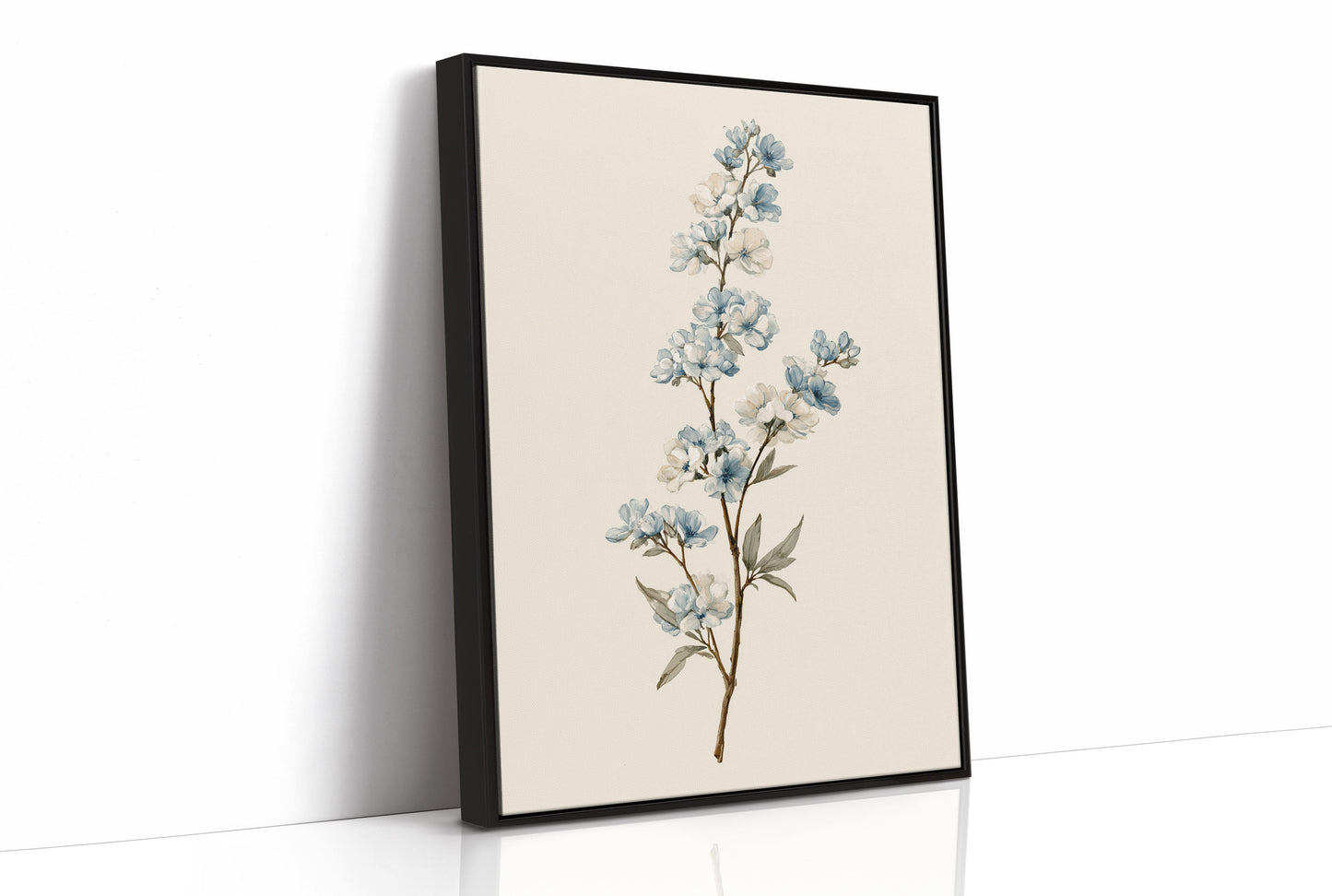 Blossom Branch In Blue And Cream