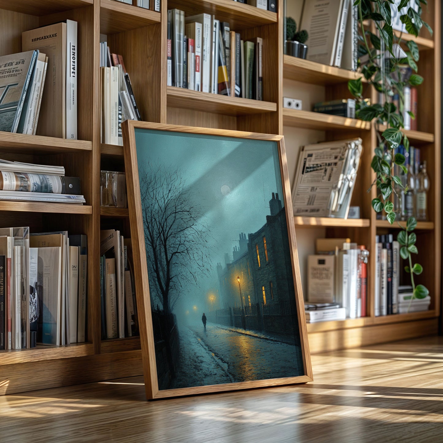 A Lantern's Glow in Fog