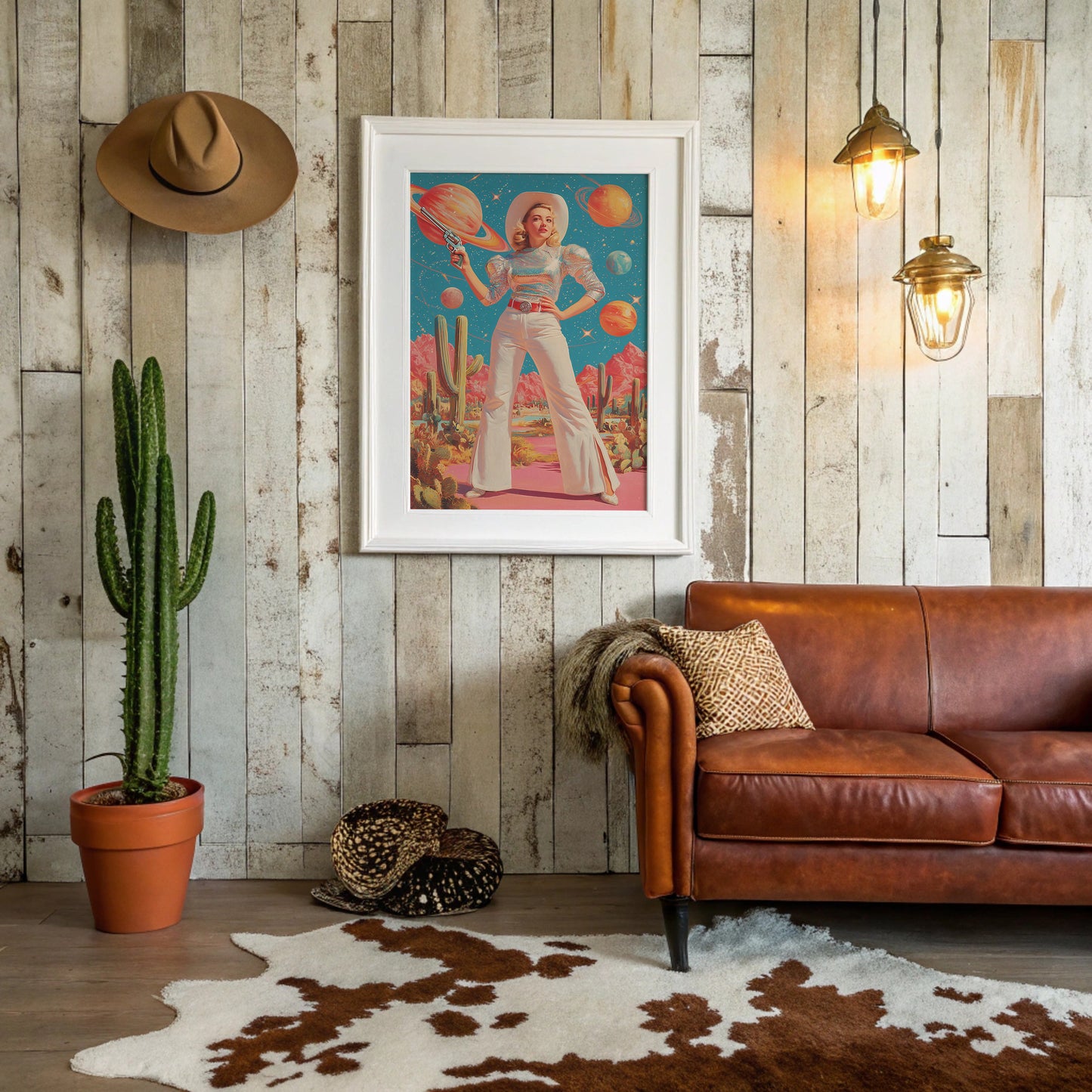 Cosmic Cacti Meet Space Cowgirl