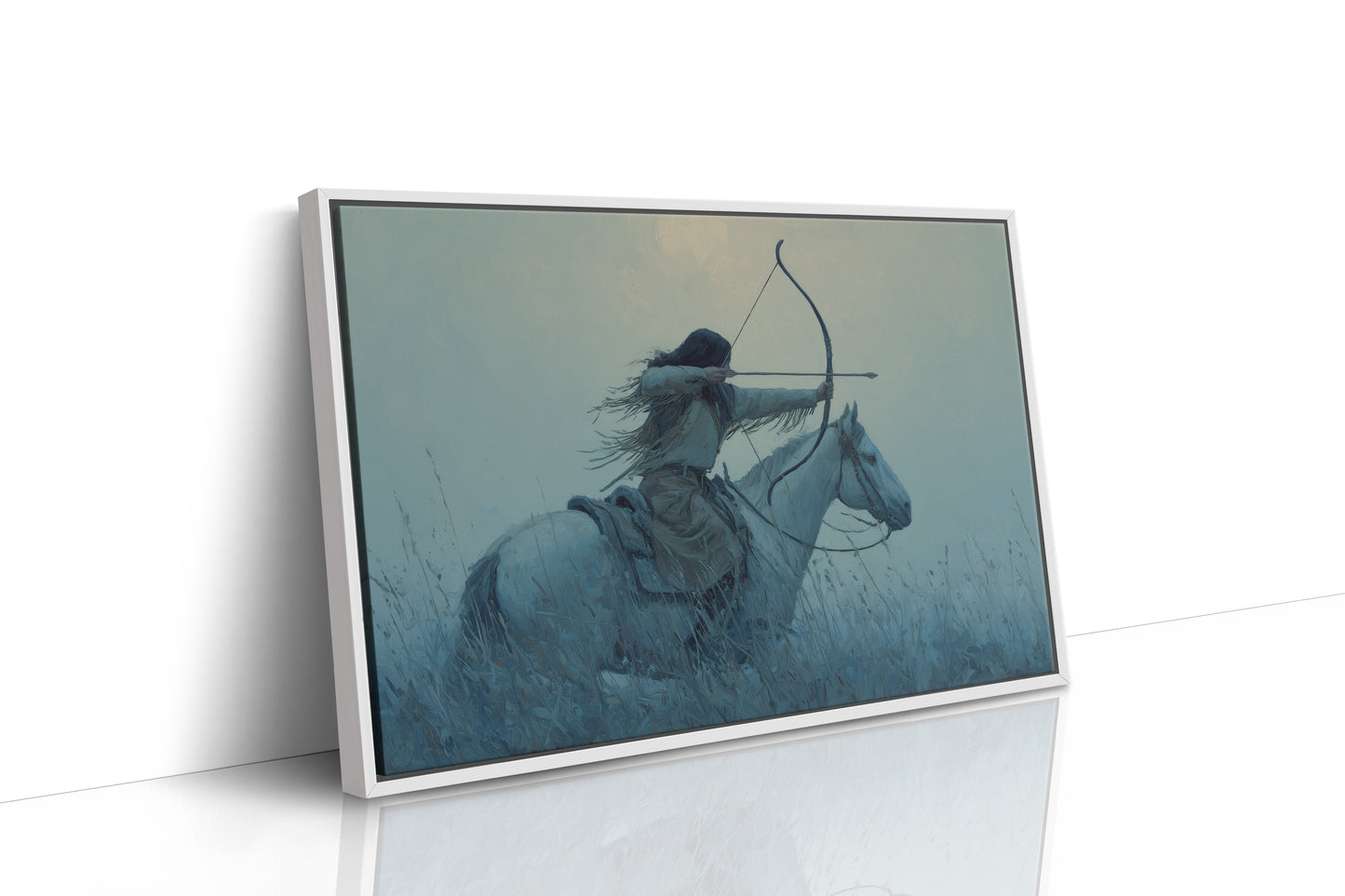 Archer Rides Through Morning Mist