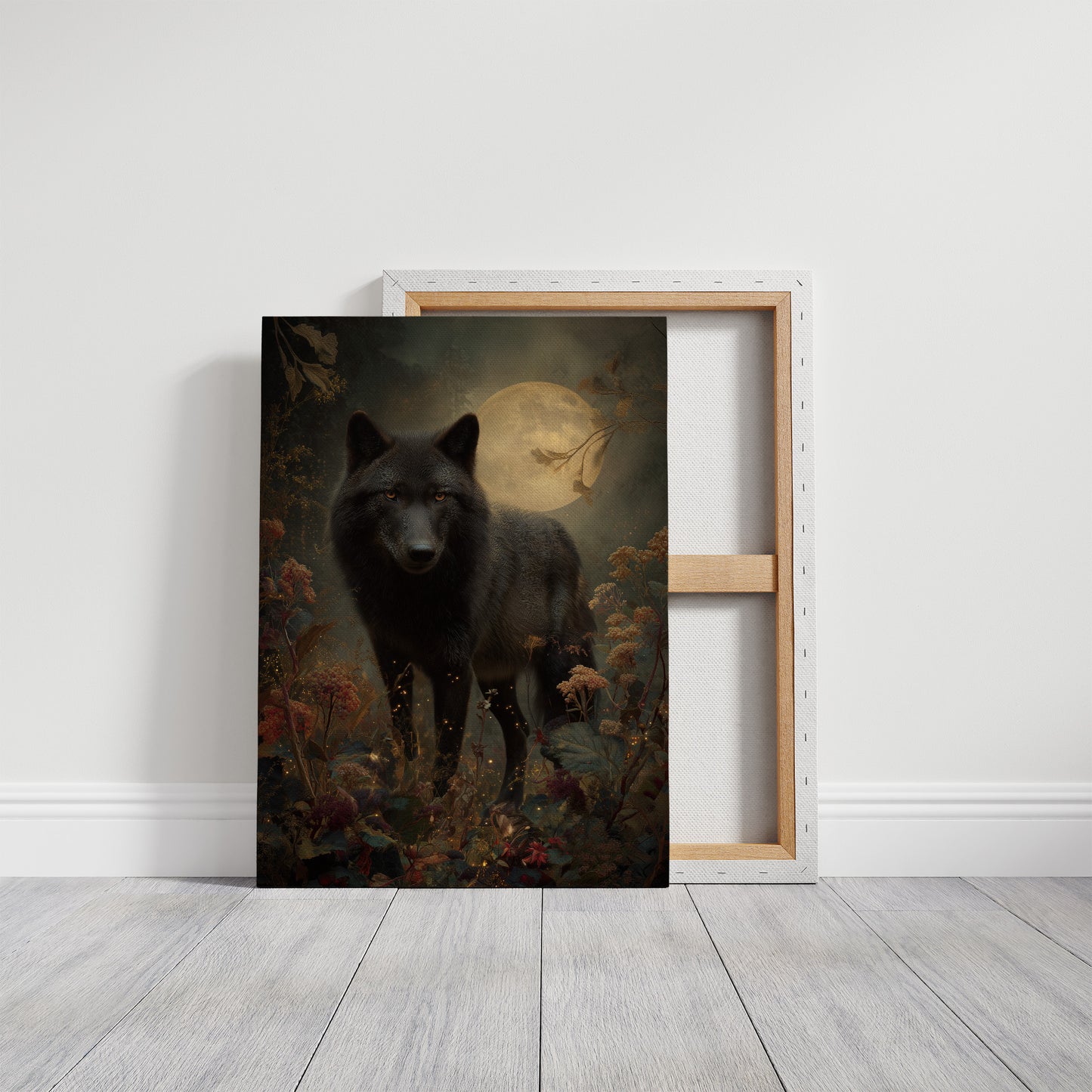 Midnight Hunter Under Autumn Moon