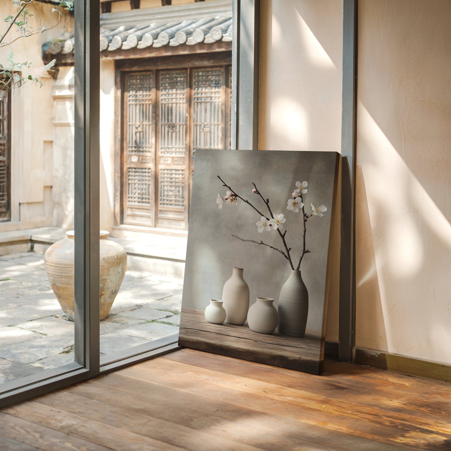 Minimalist Japanese Still Life Print – Zen Aesthetic Home Art