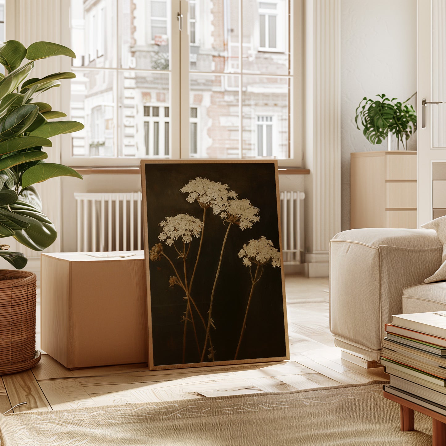 Queen Annes Lace in Late Autumn Light