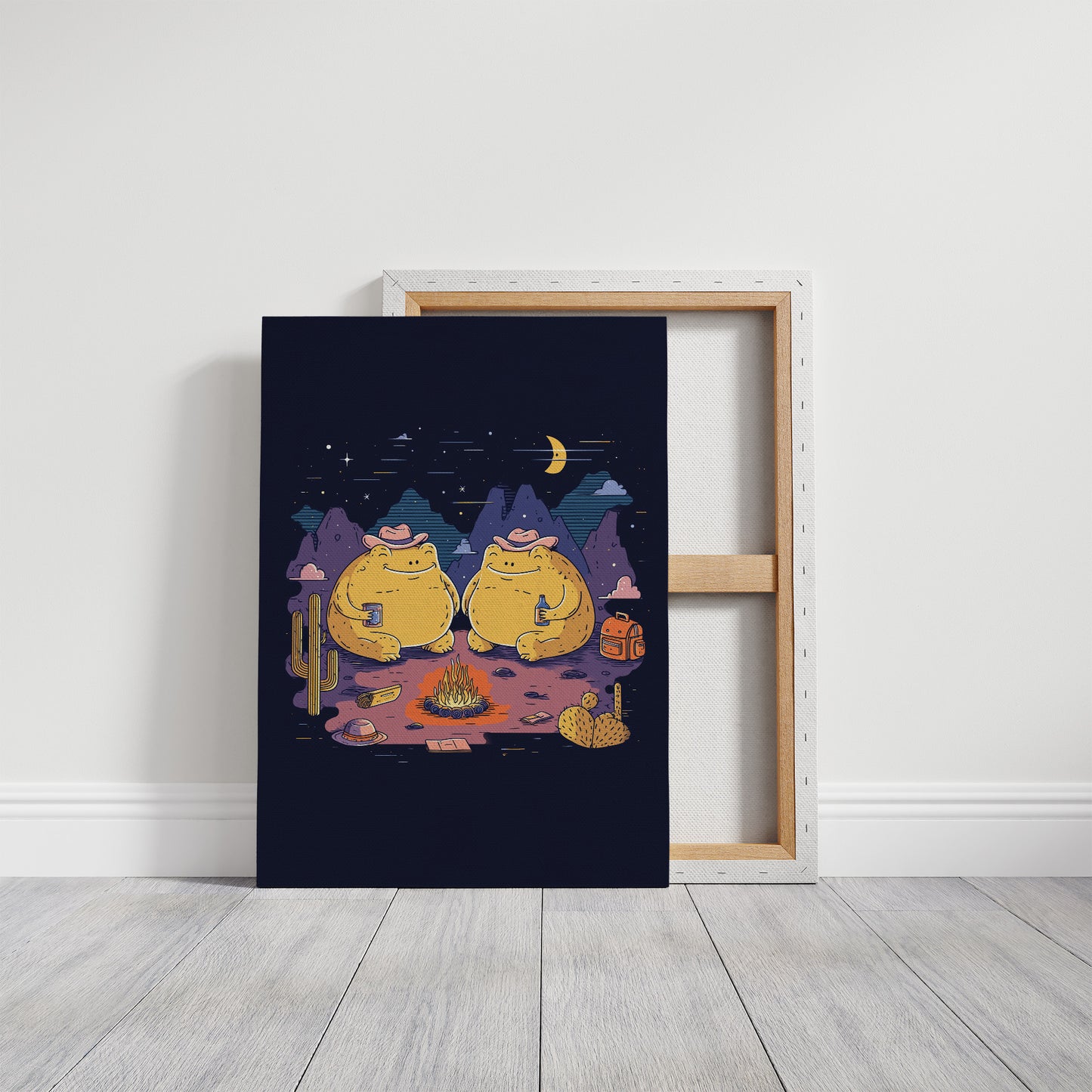 Campfire Croaks Under Moonlight