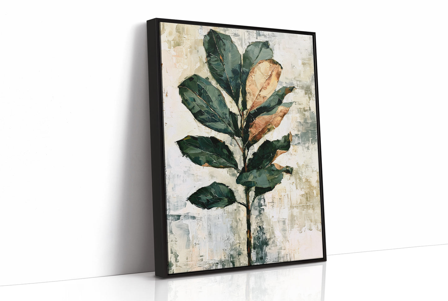 Magnolia Stem in Green and Rust