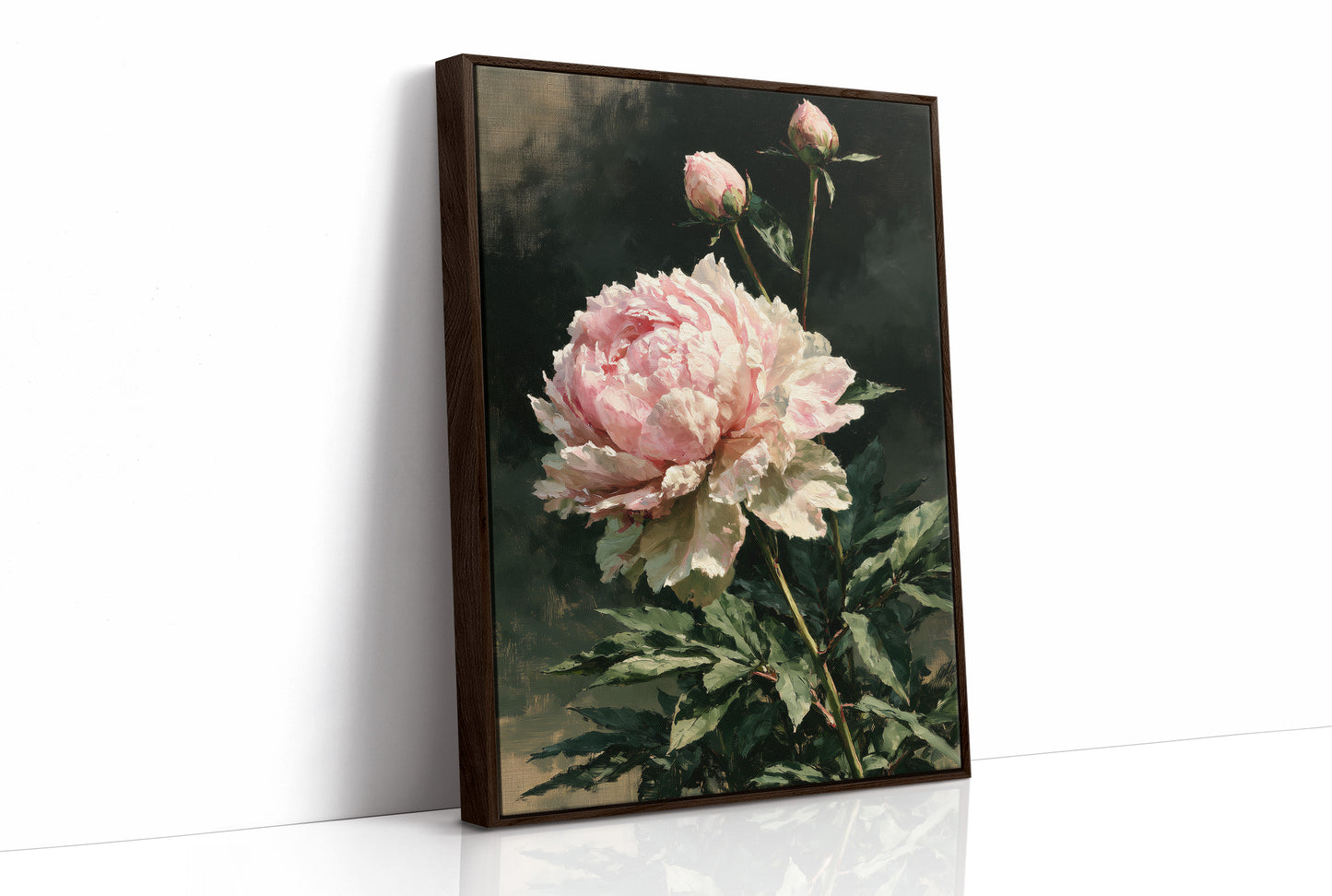 Peony Leans, Two Buds Reach
