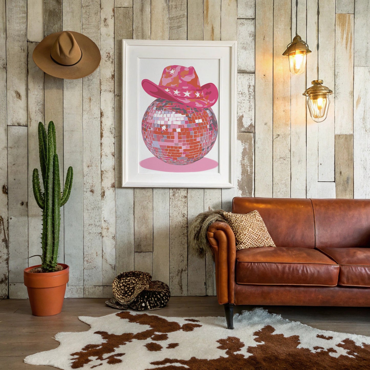 Disco Cowgirl Sparkles Pink Tonight