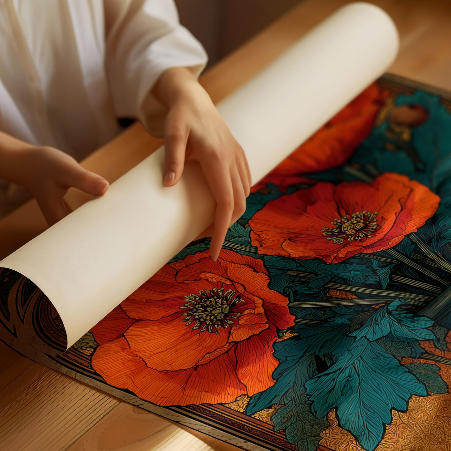 Poppies in the Gilded Room
