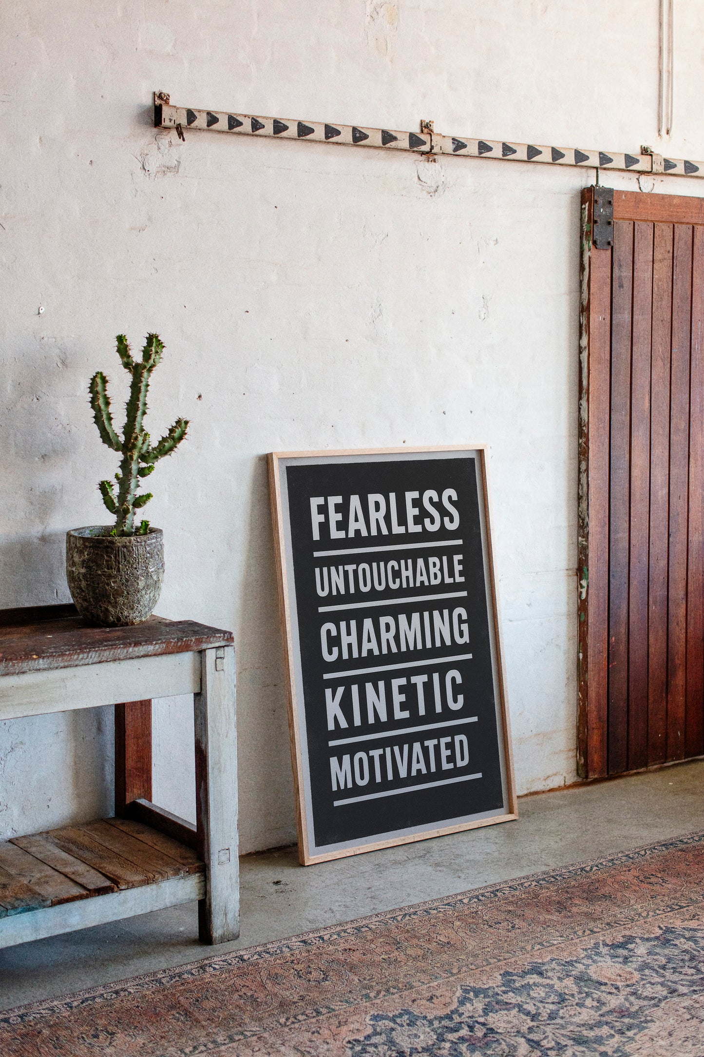 Fearless Motivated Kinetic Bold Text Art