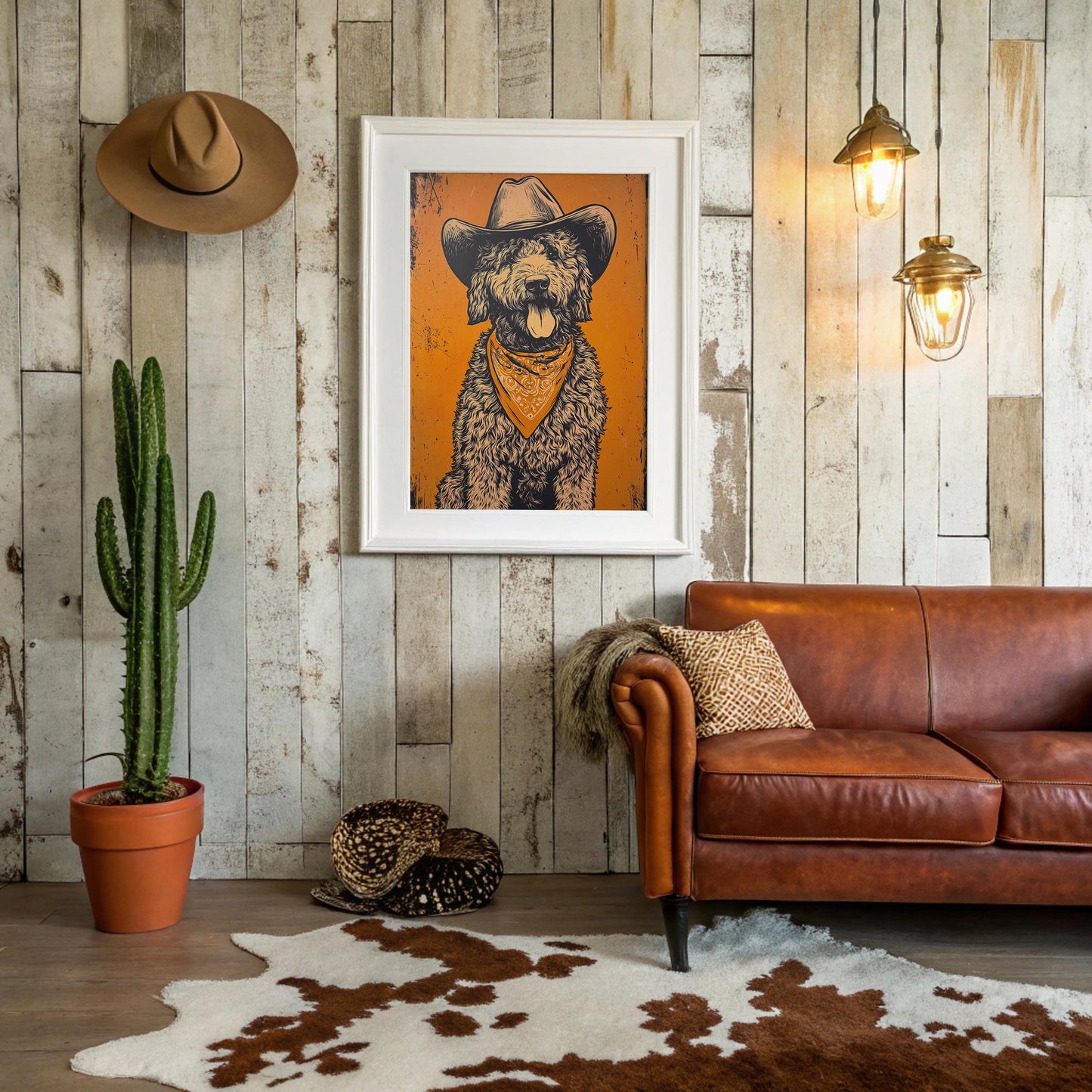 Ranch Hand Wags Through Copper Sunset