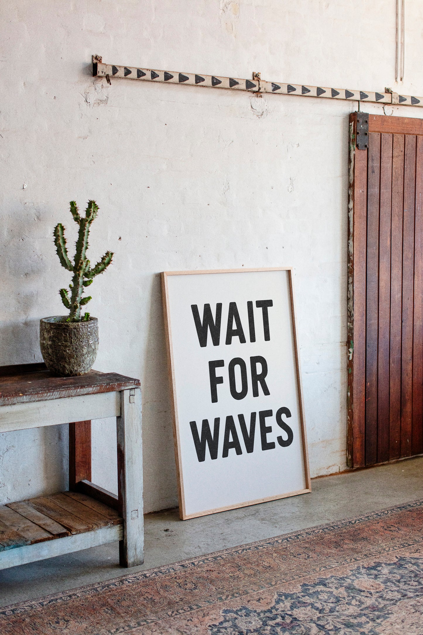 Wait for Waves Typography Print