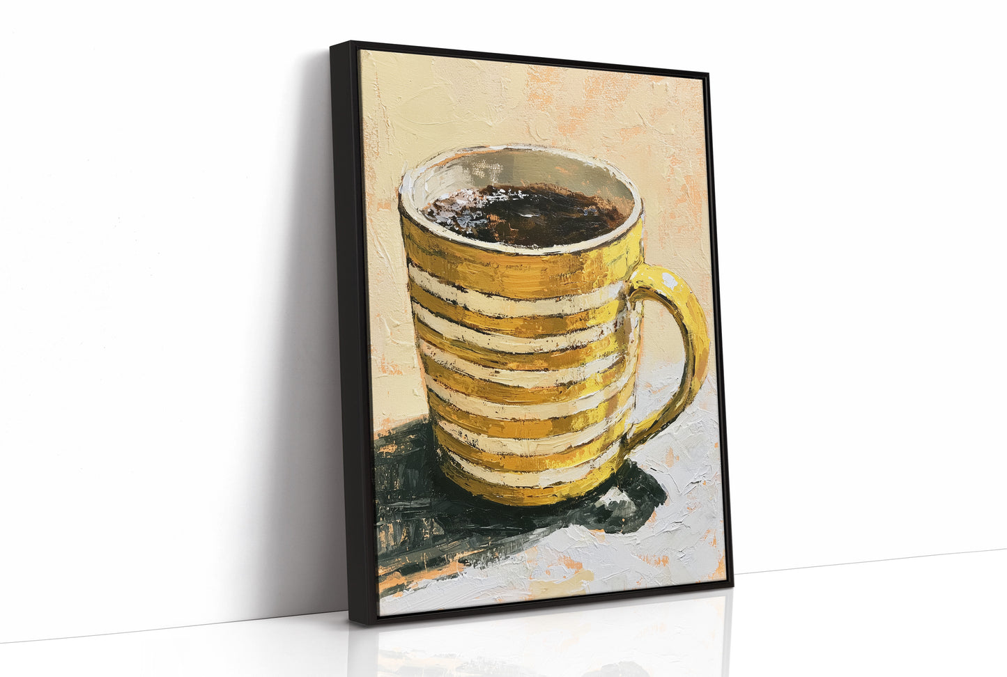 Striped Mug, Strong Coffee