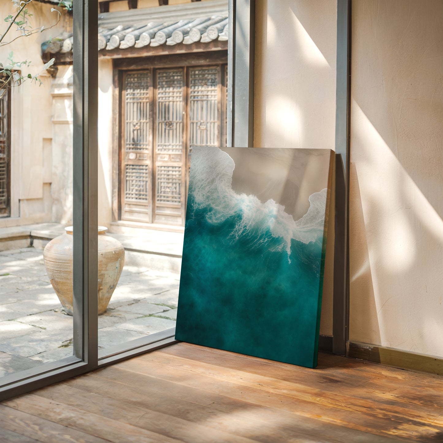 Aerial Drift Over Turquoise Tide