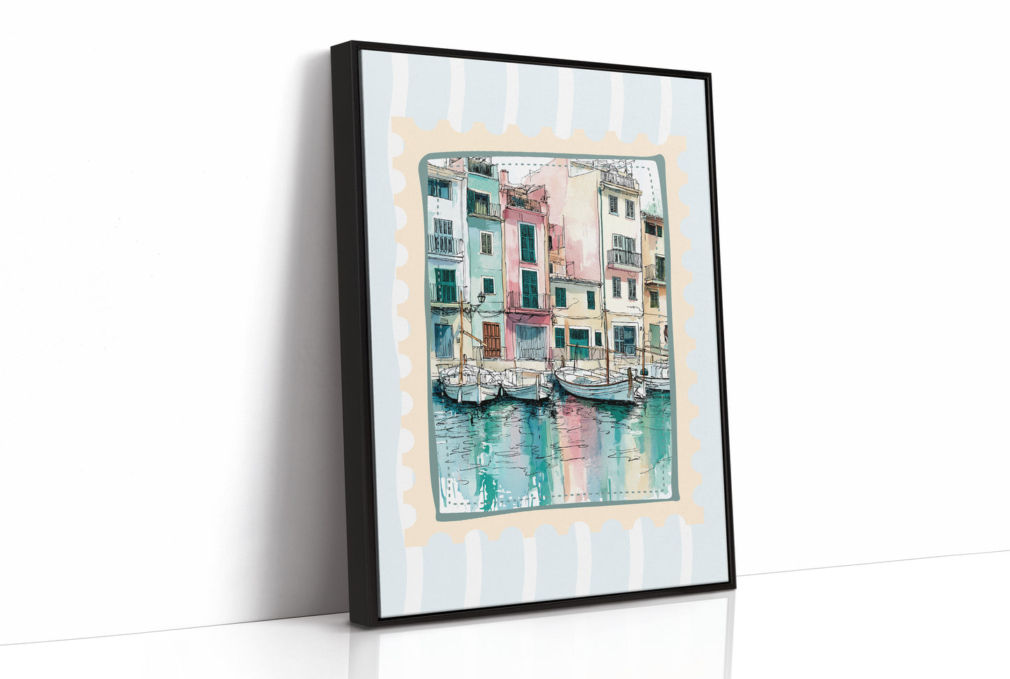 Harbor Stamp, Fishing Boats at Rest
