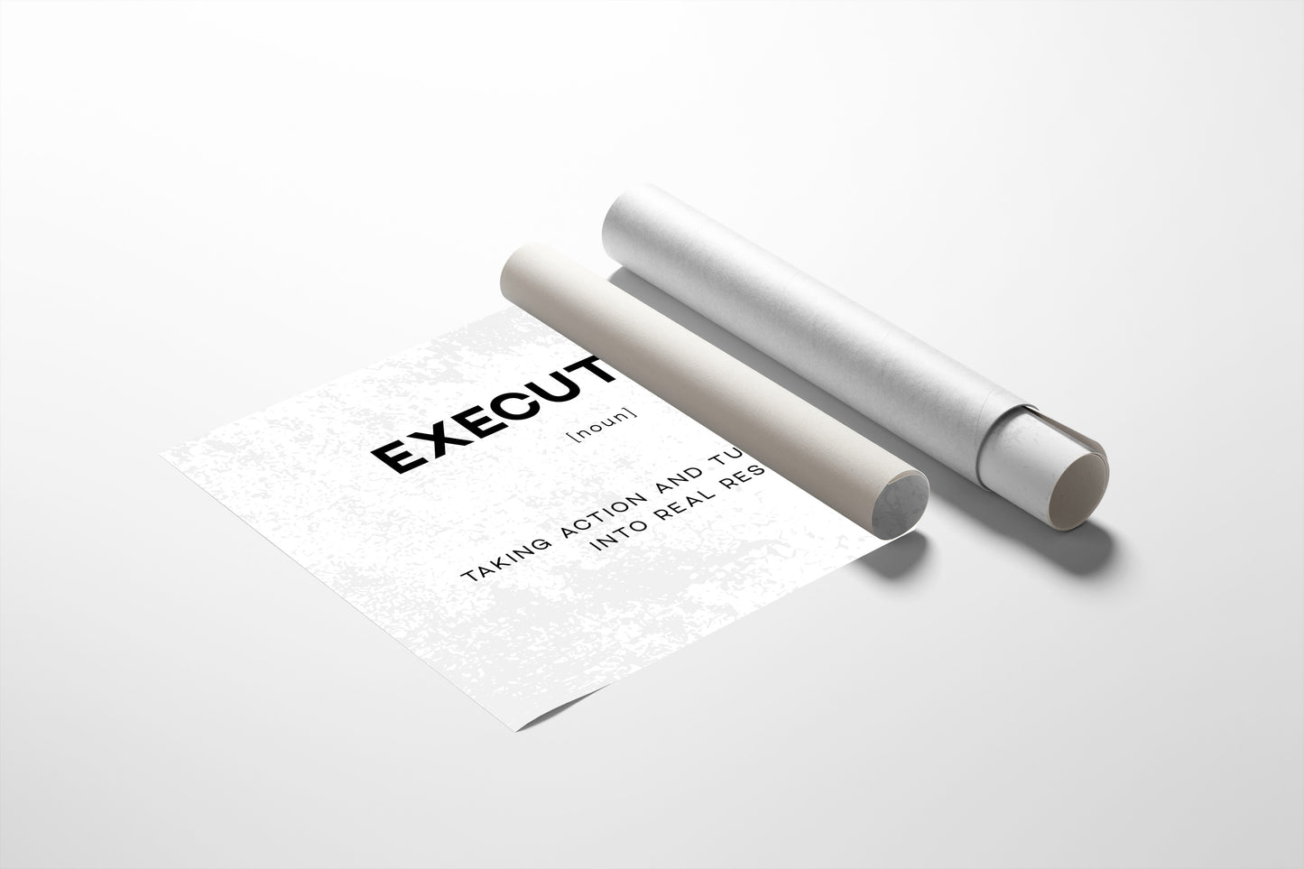Execution Definition Canvas Art | Bold Motivational Typography Print for Home Office, Gym or Entrepreneur Décor
