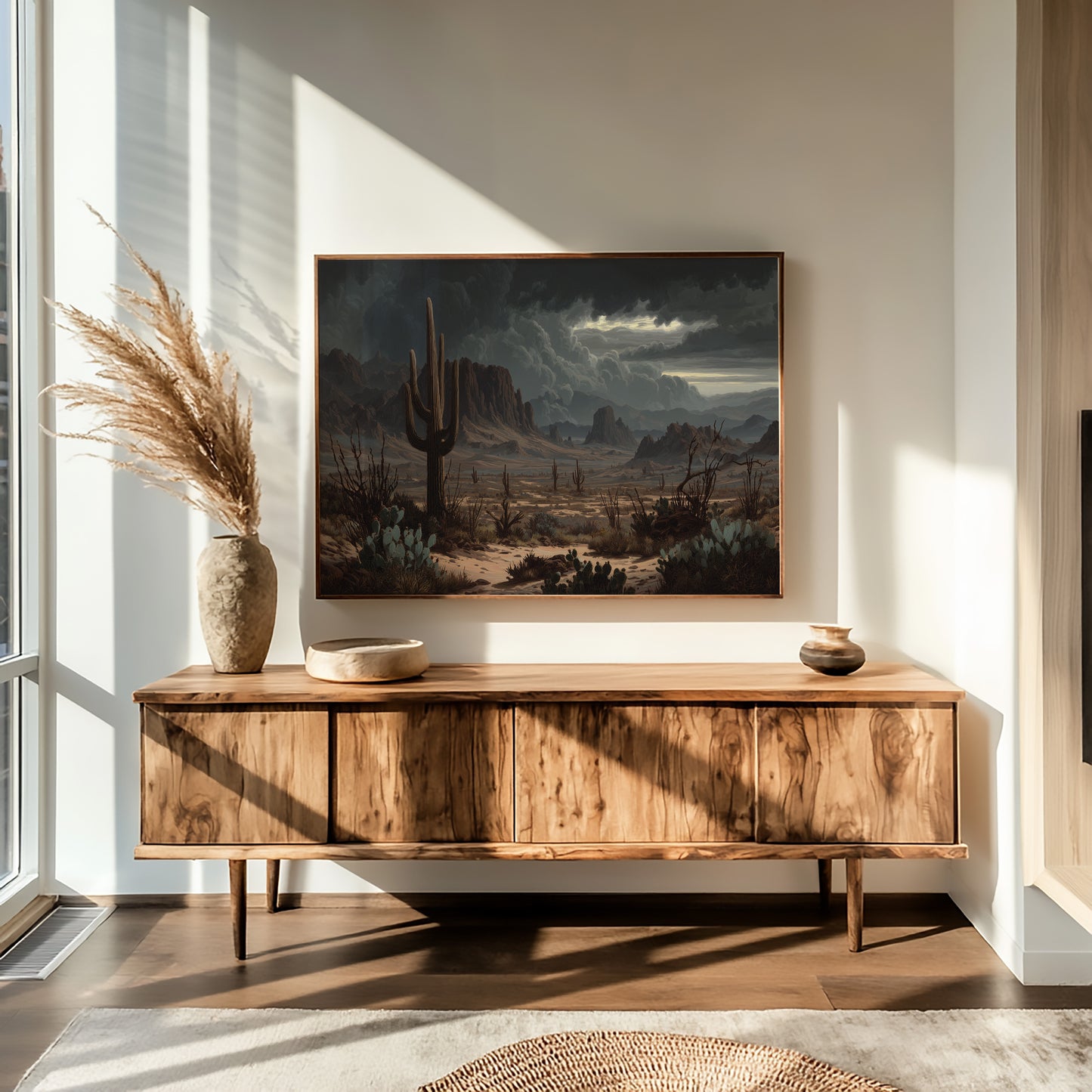 Moonlight Dances With Desert Giants