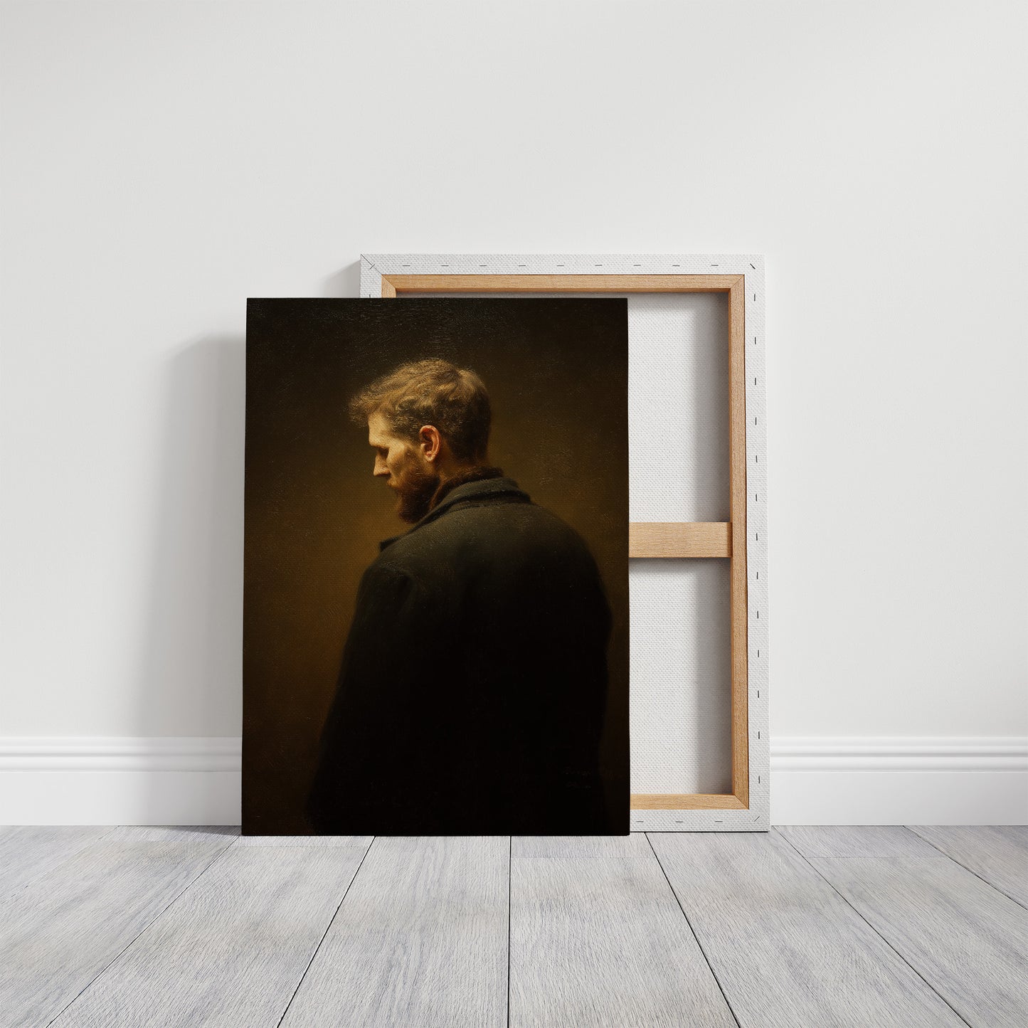 Amber Light On Contemplative Profile