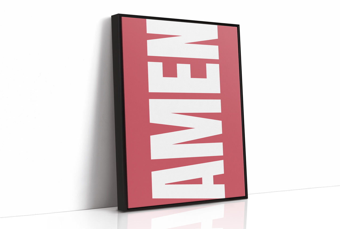 Bold Letters Against Rose Canvas