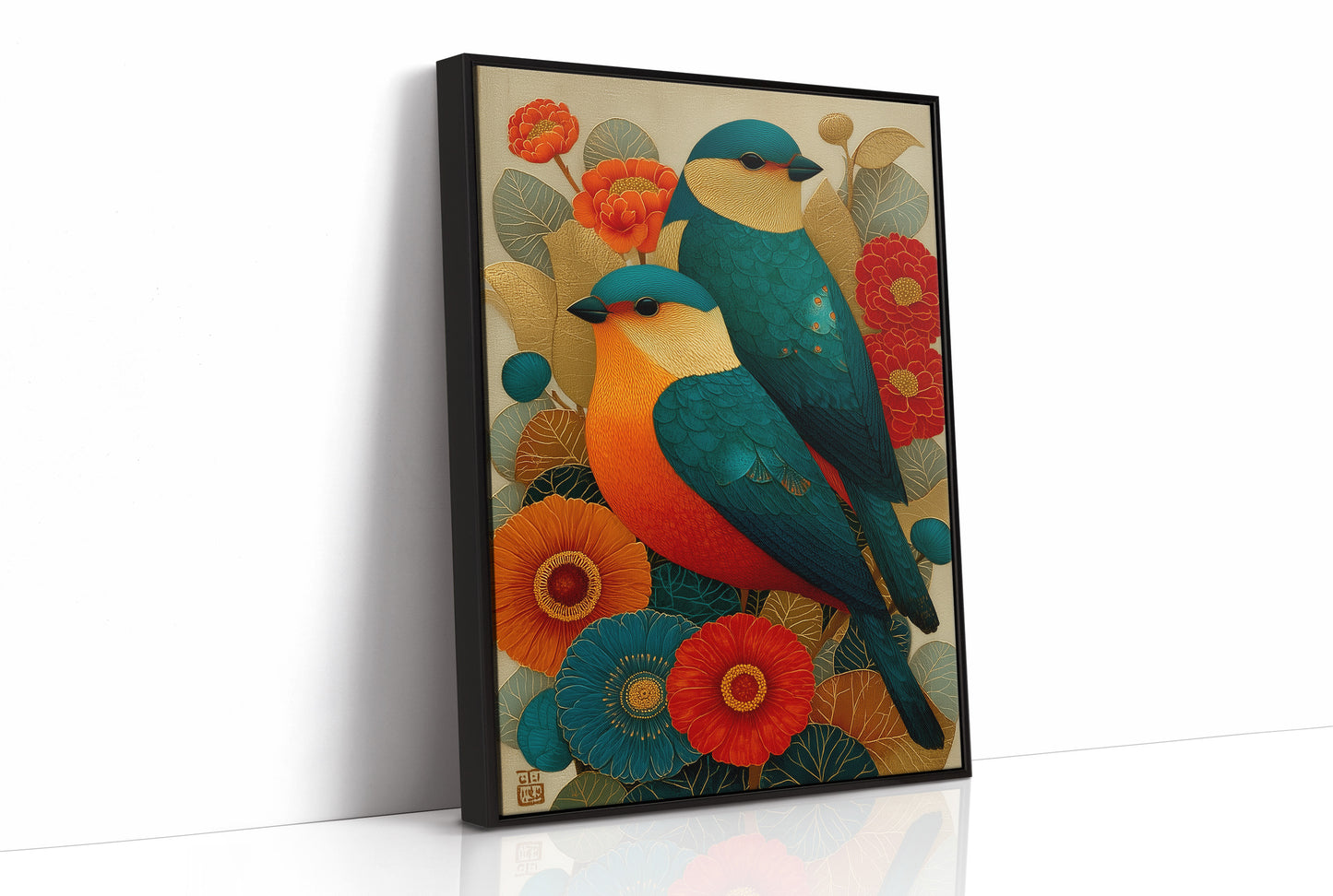 Birds Dance Among Coral Blooms