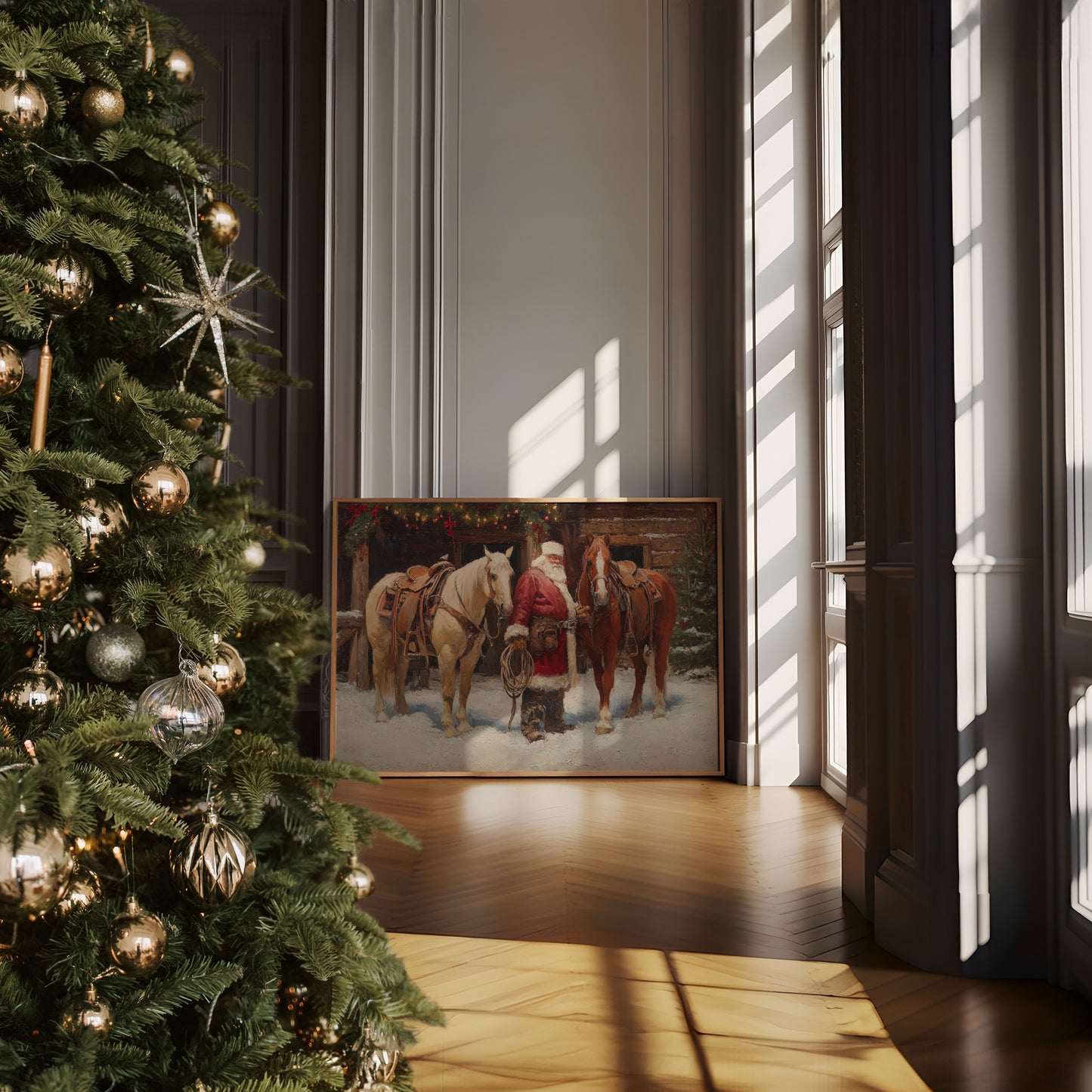 Ranch Horses Share Christmas Eve Magic