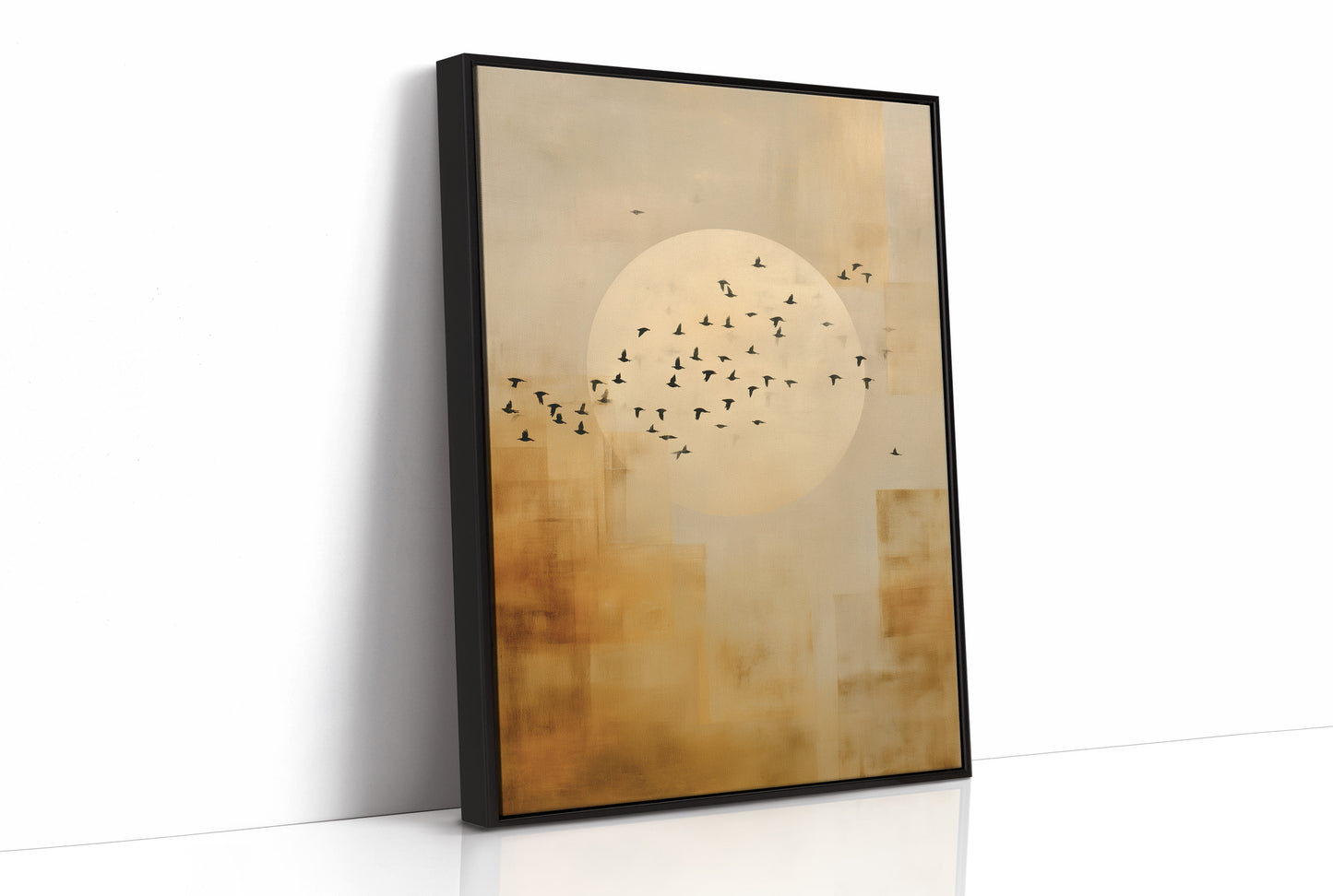 Birds Dance Against Golden Skies