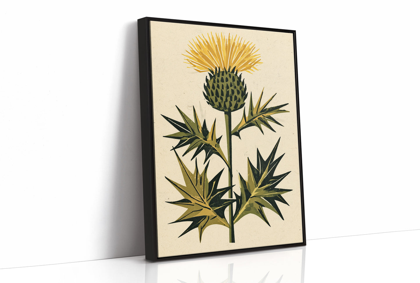 Golden Thistle in Bloom