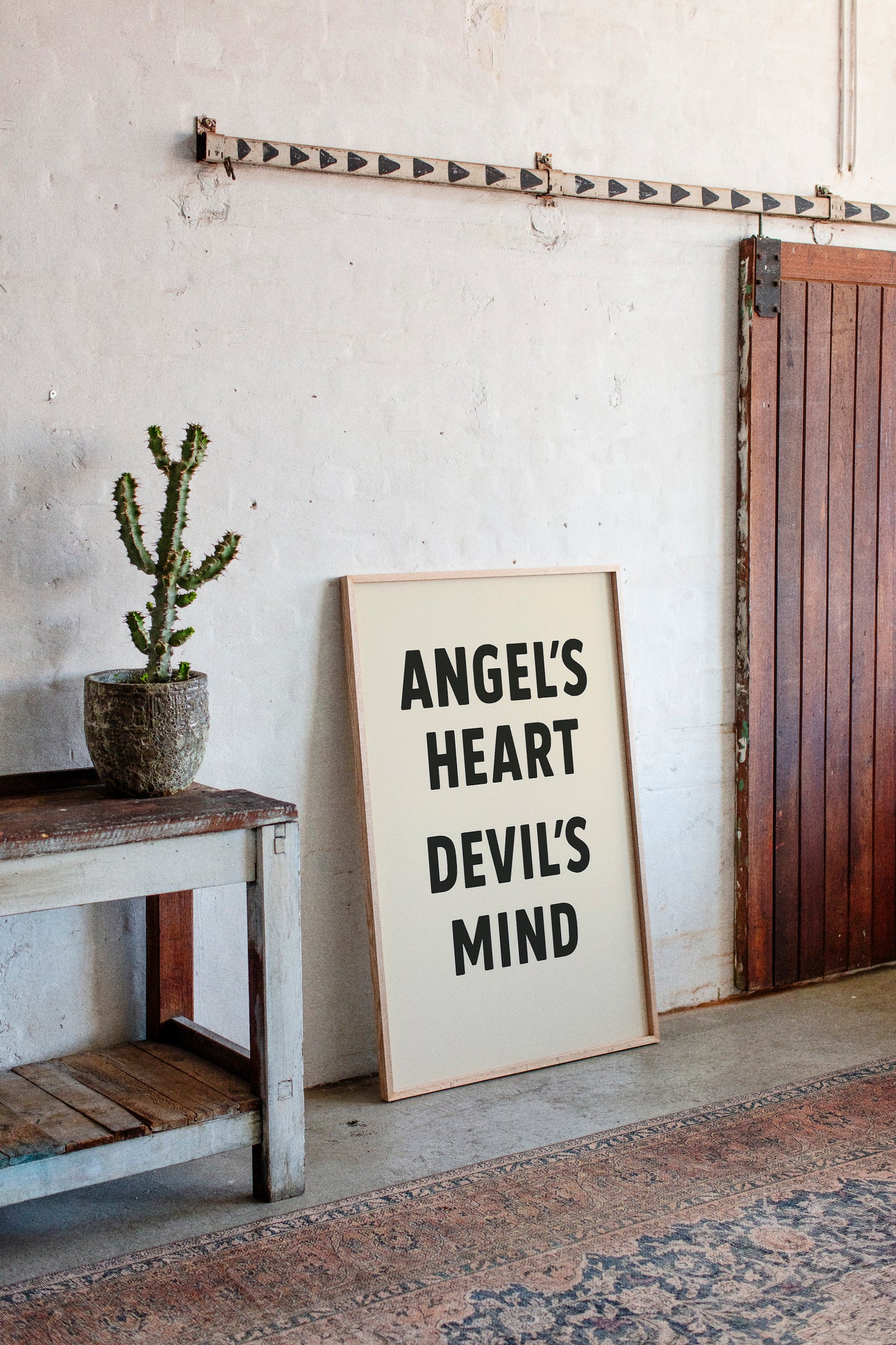 Angel’s Heart Devil’s Mind Typography Print