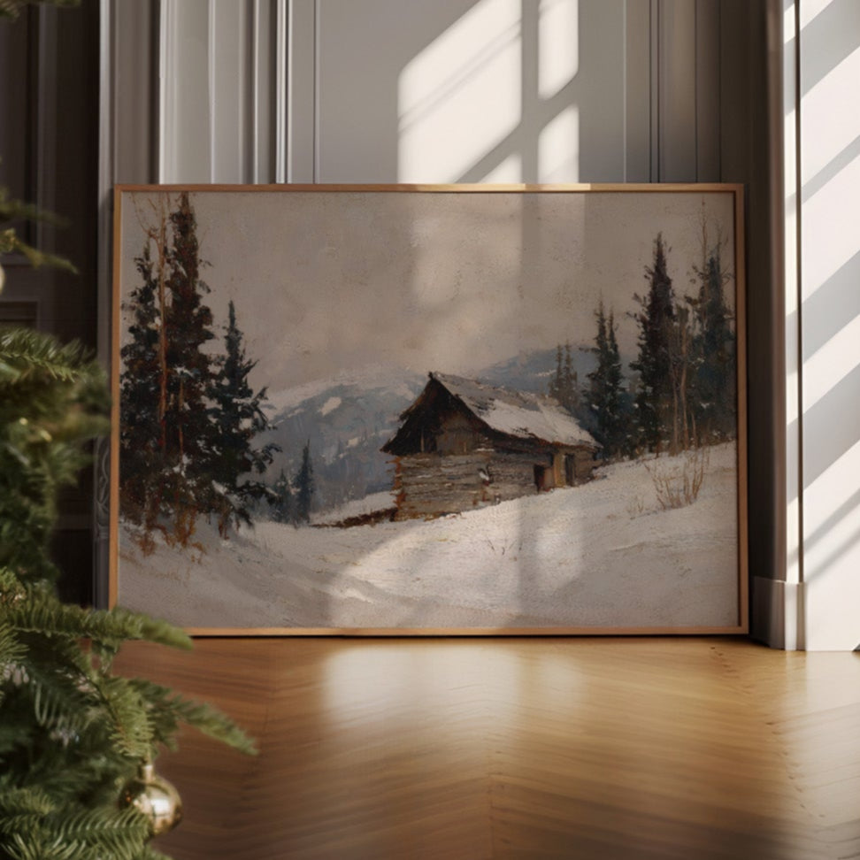 Mountain Cabin Waits For Spring