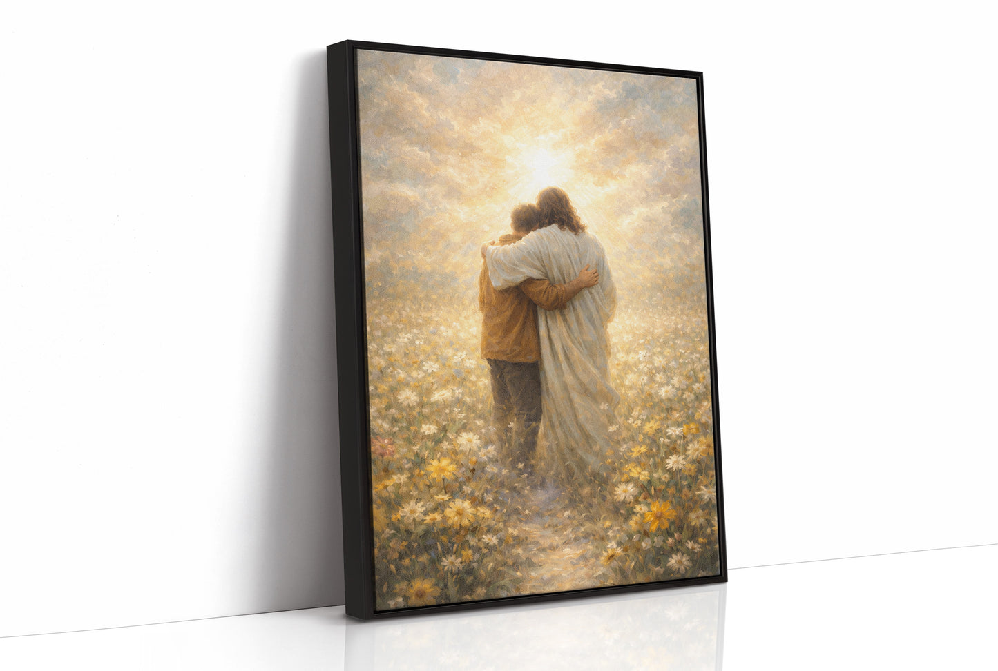 Ethereal Embrace in Golden Meadow
