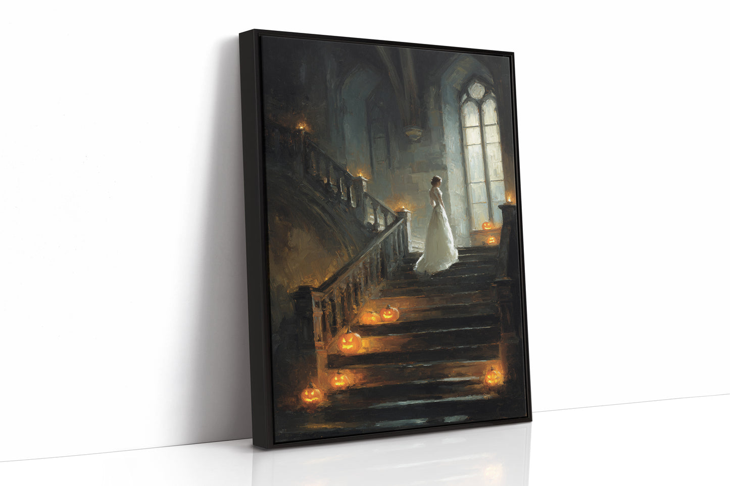A Bride Among Flickering Lights