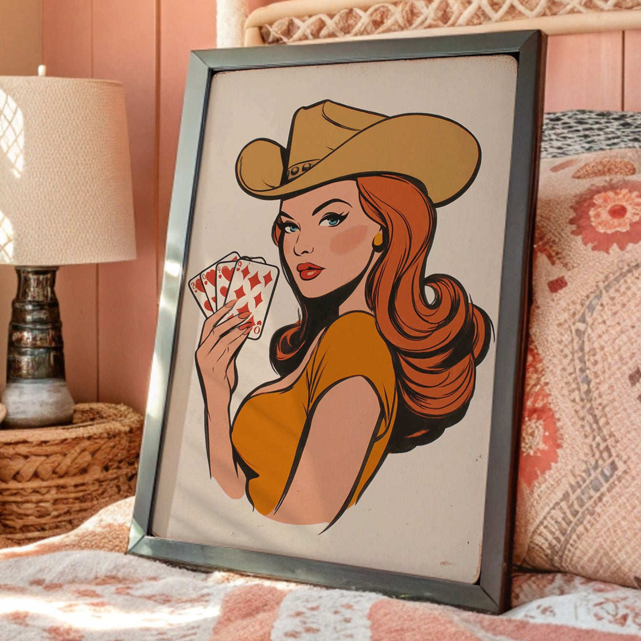 High Stakes Honey - Vintage Pin-Up Cowgirl