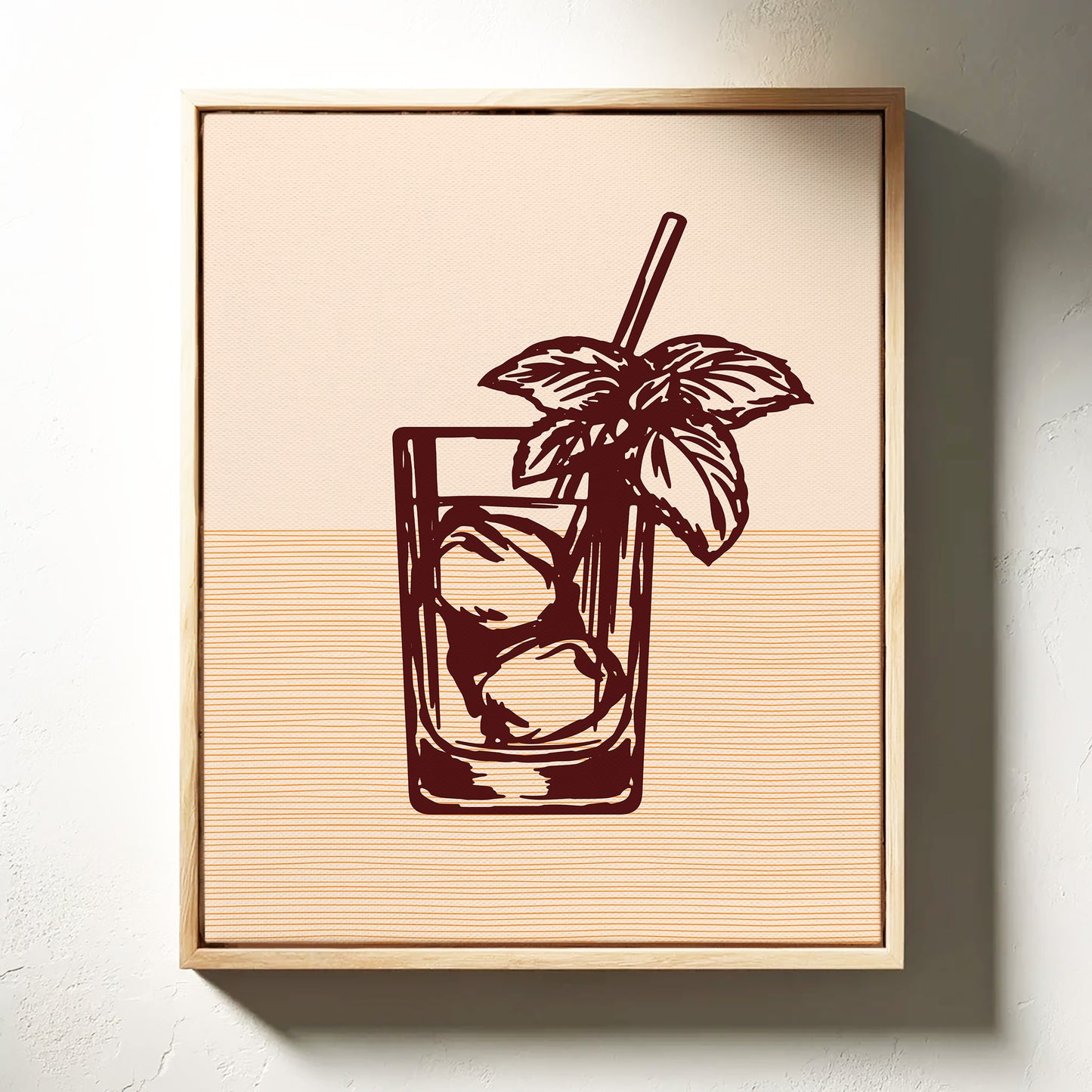 Mint Leaves Sway Above Ice