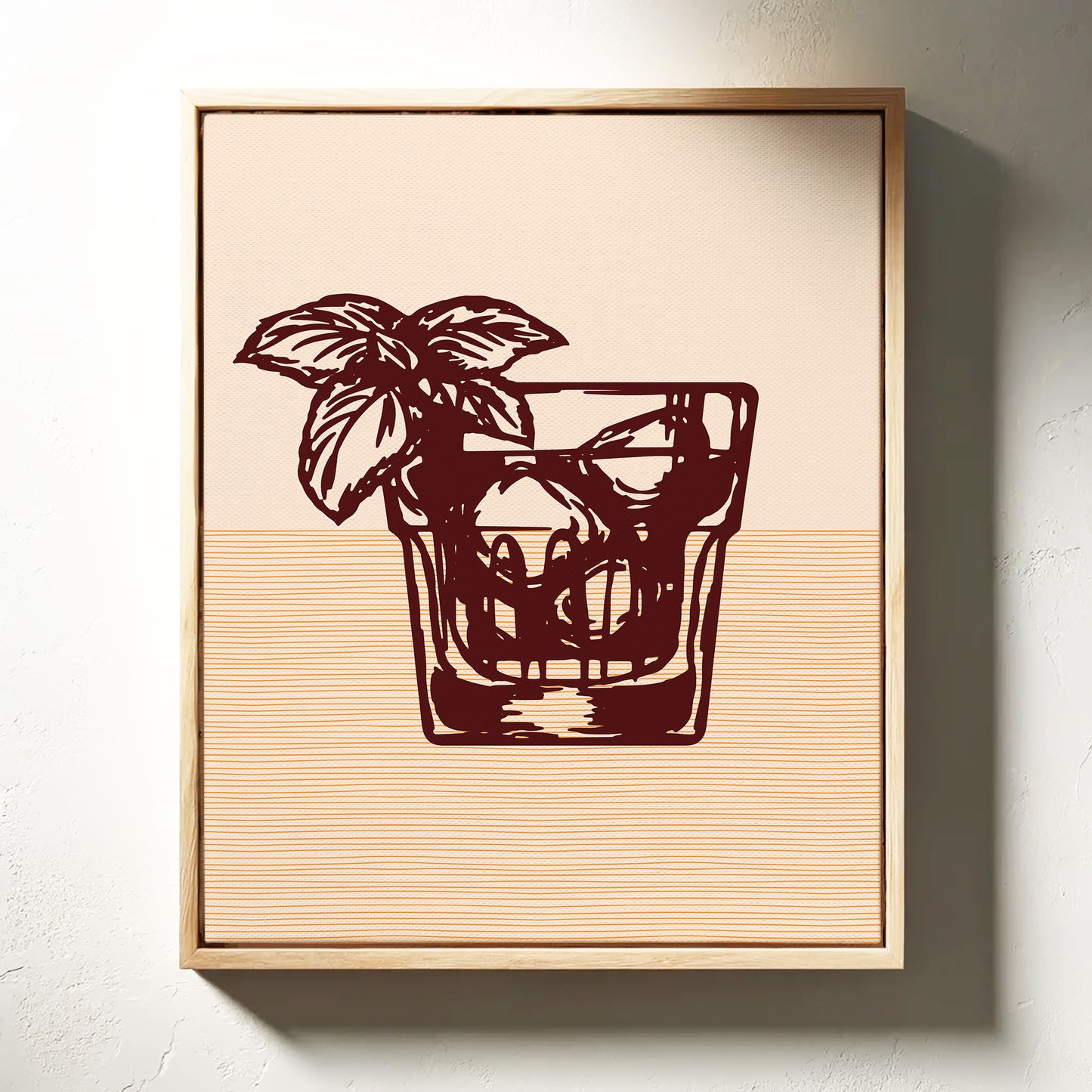 Mint Leaves Dance Above Bourbon