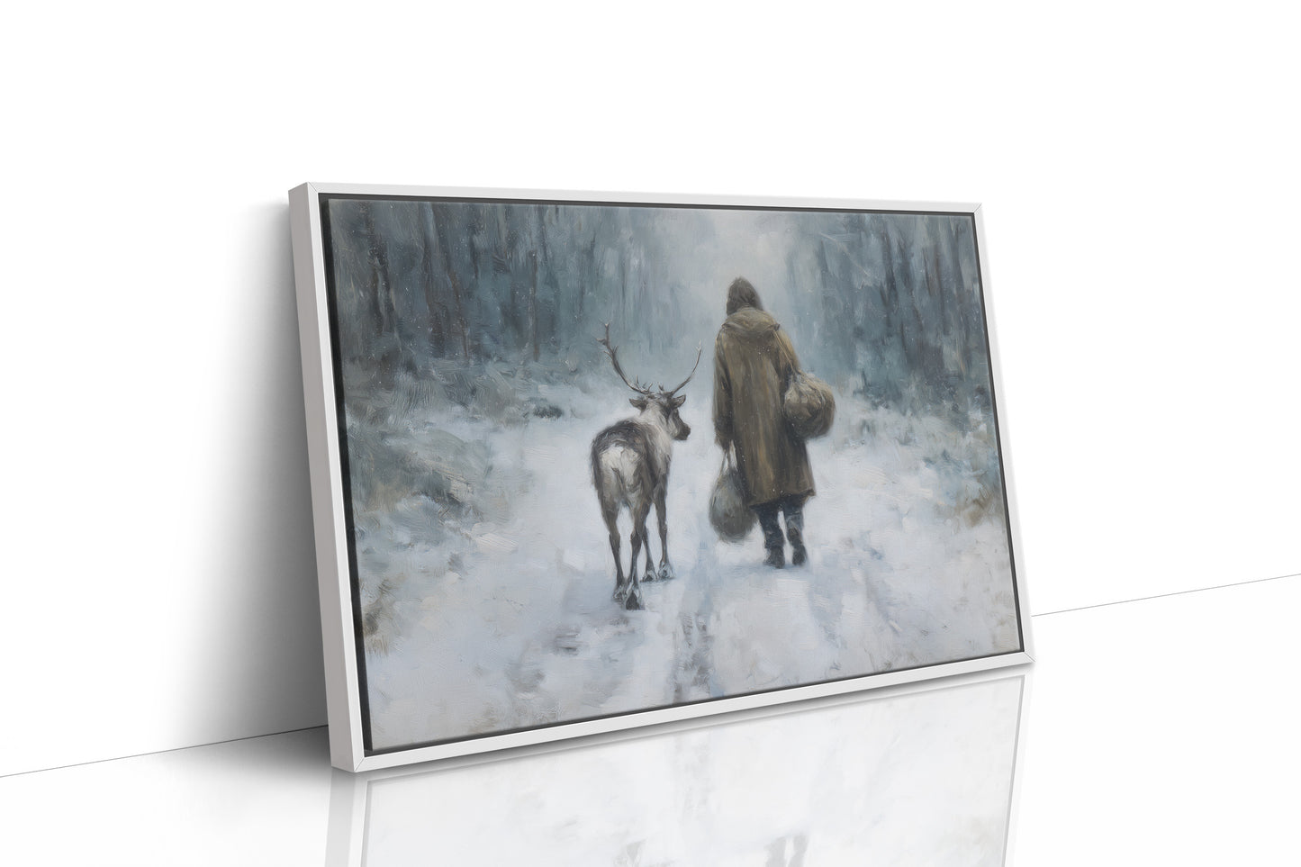 Winter Wanderers Through Misty Pines