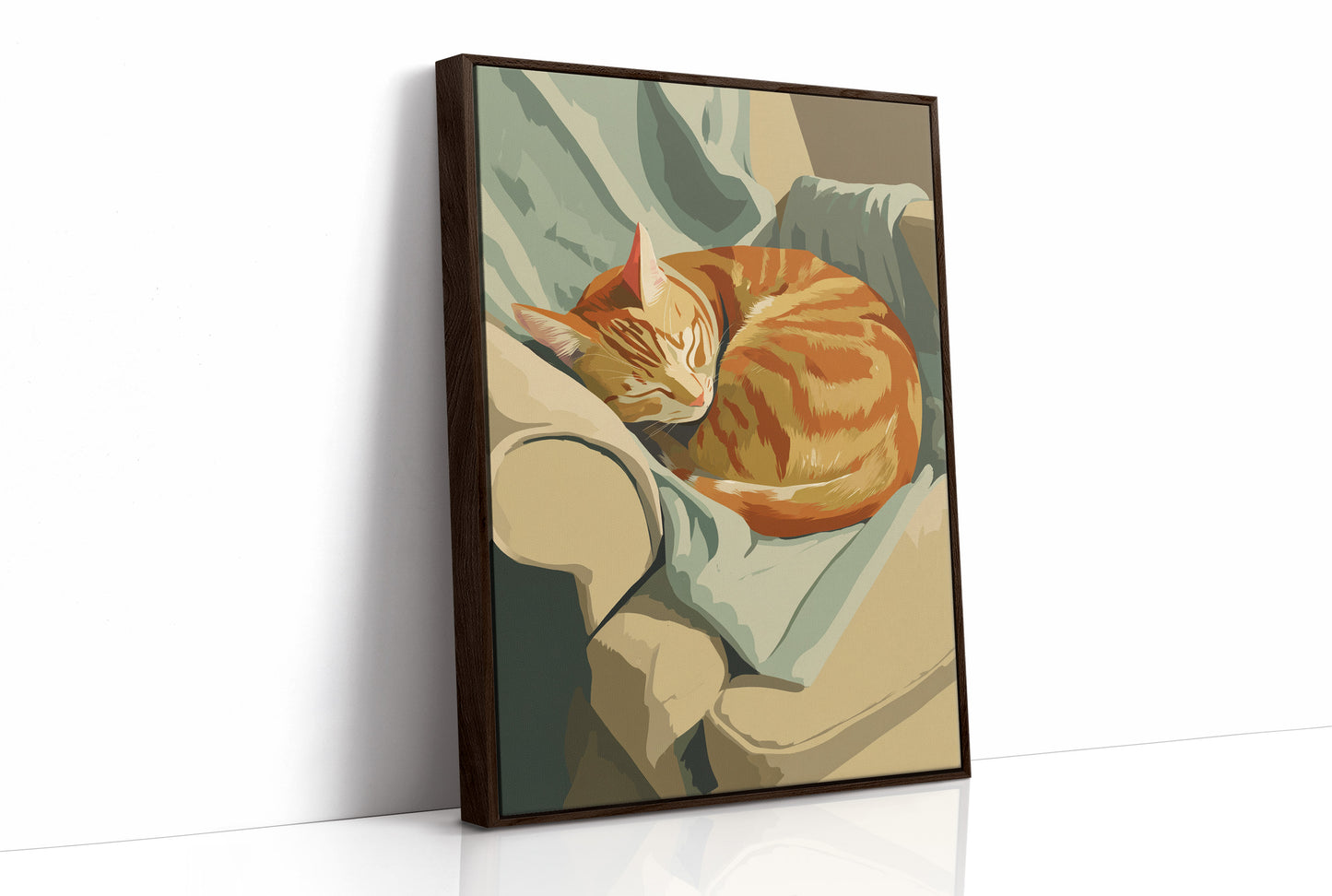 Orange Tabby Curls Into Afternoon