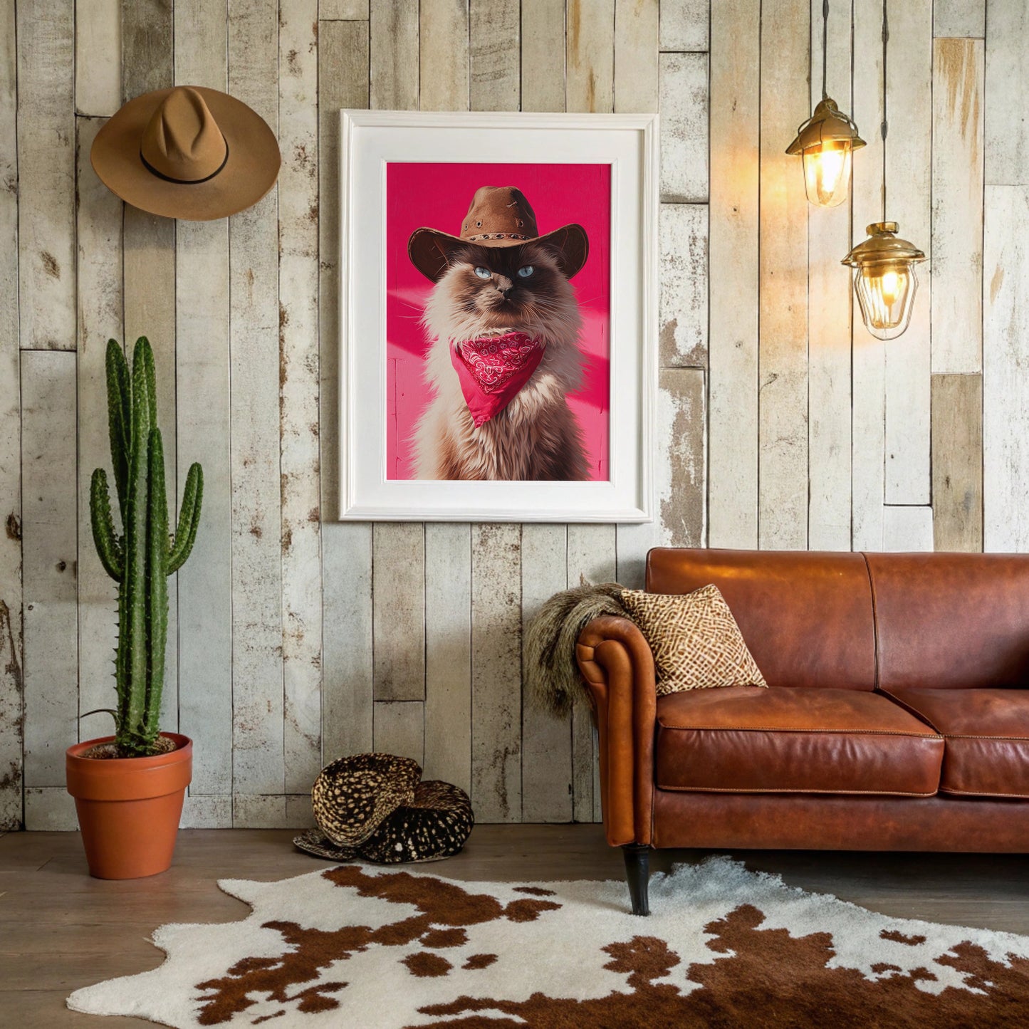 Feline Sheriff Rules Pink Mountains
