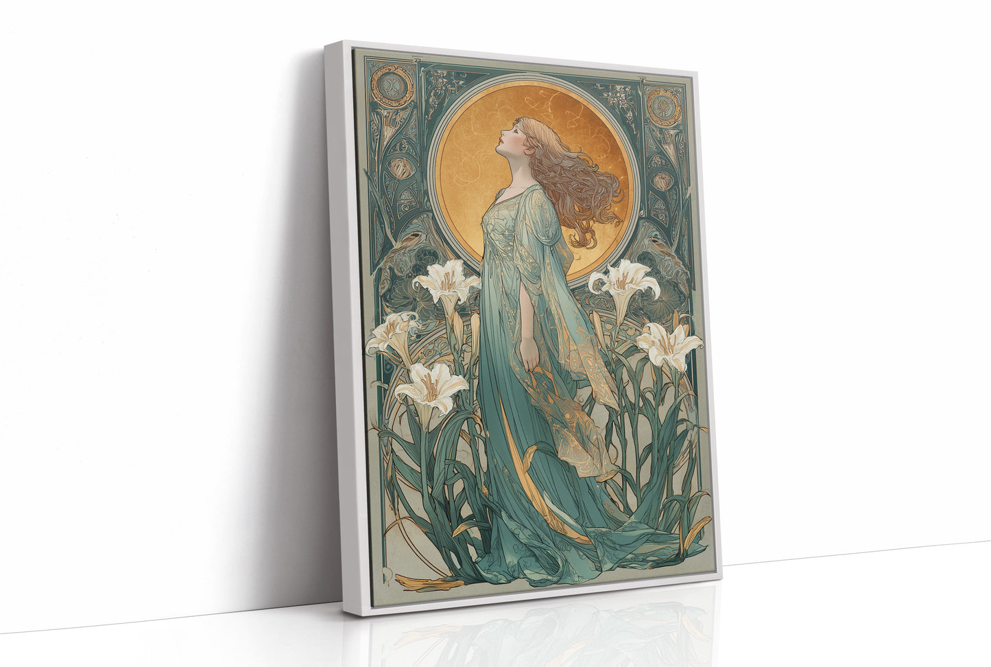 Gilded Grace Among Lilies