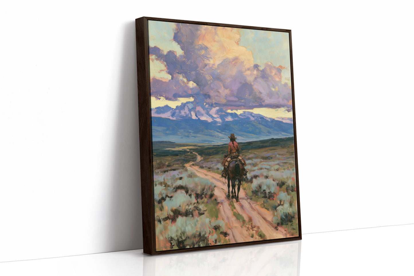 Rider Toward The Storm Light