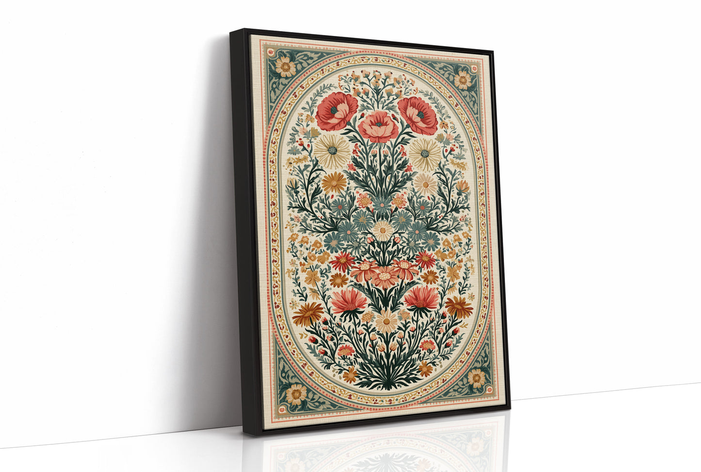 Symmetrical Bouquet Medallion Tapestry