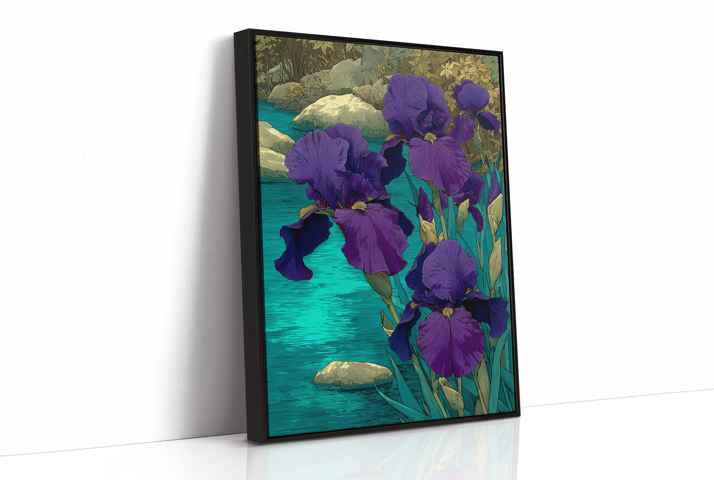 Indigo Blooms by the Stream