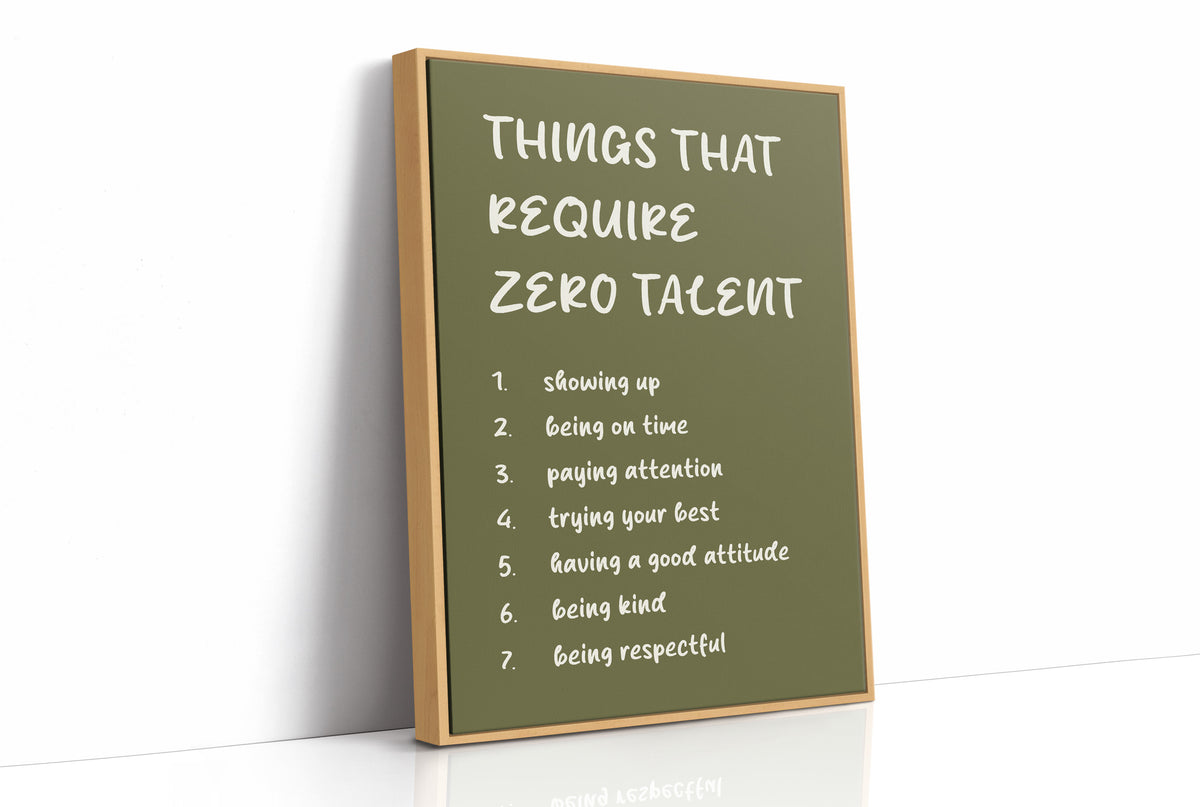 Things That Require Zero Talent, Olive Marker