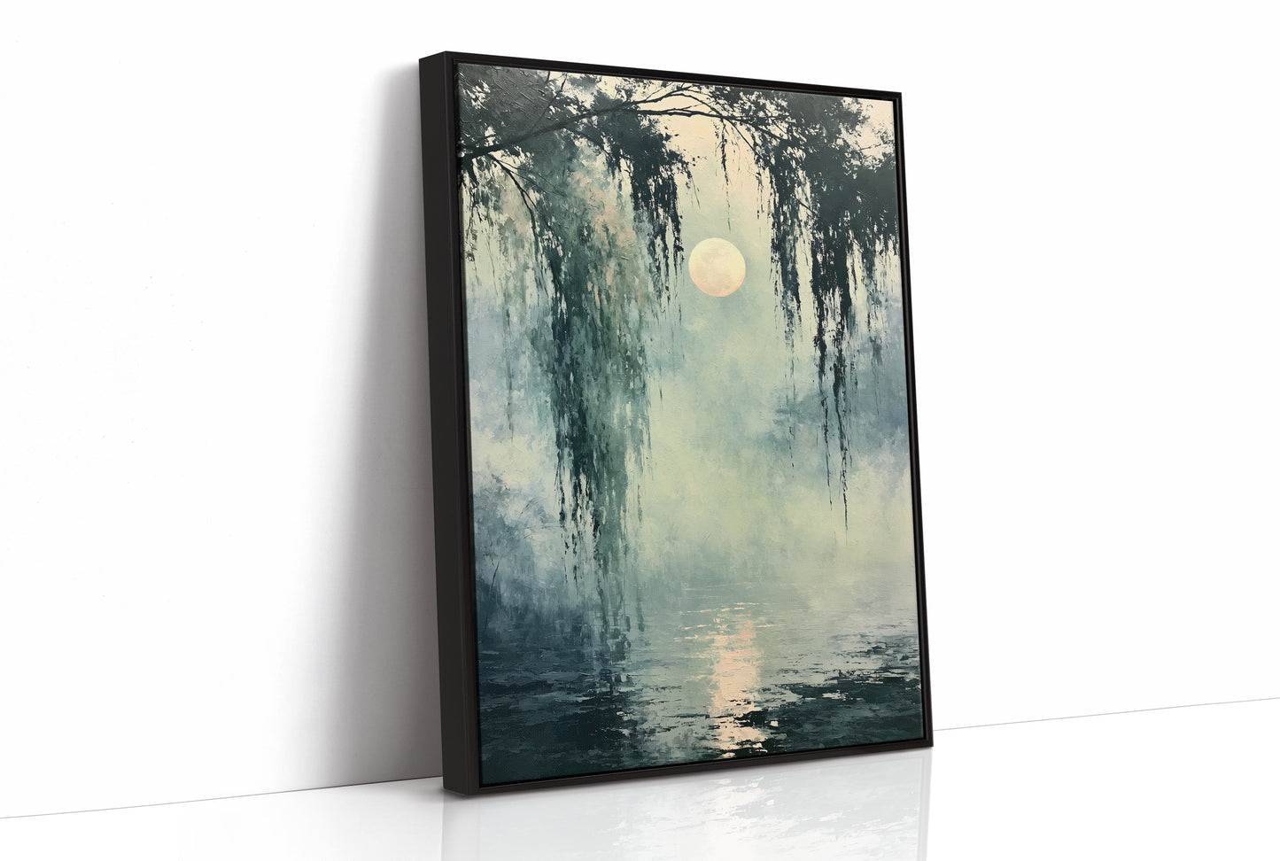 Small Moon Beneath Weeping Branches