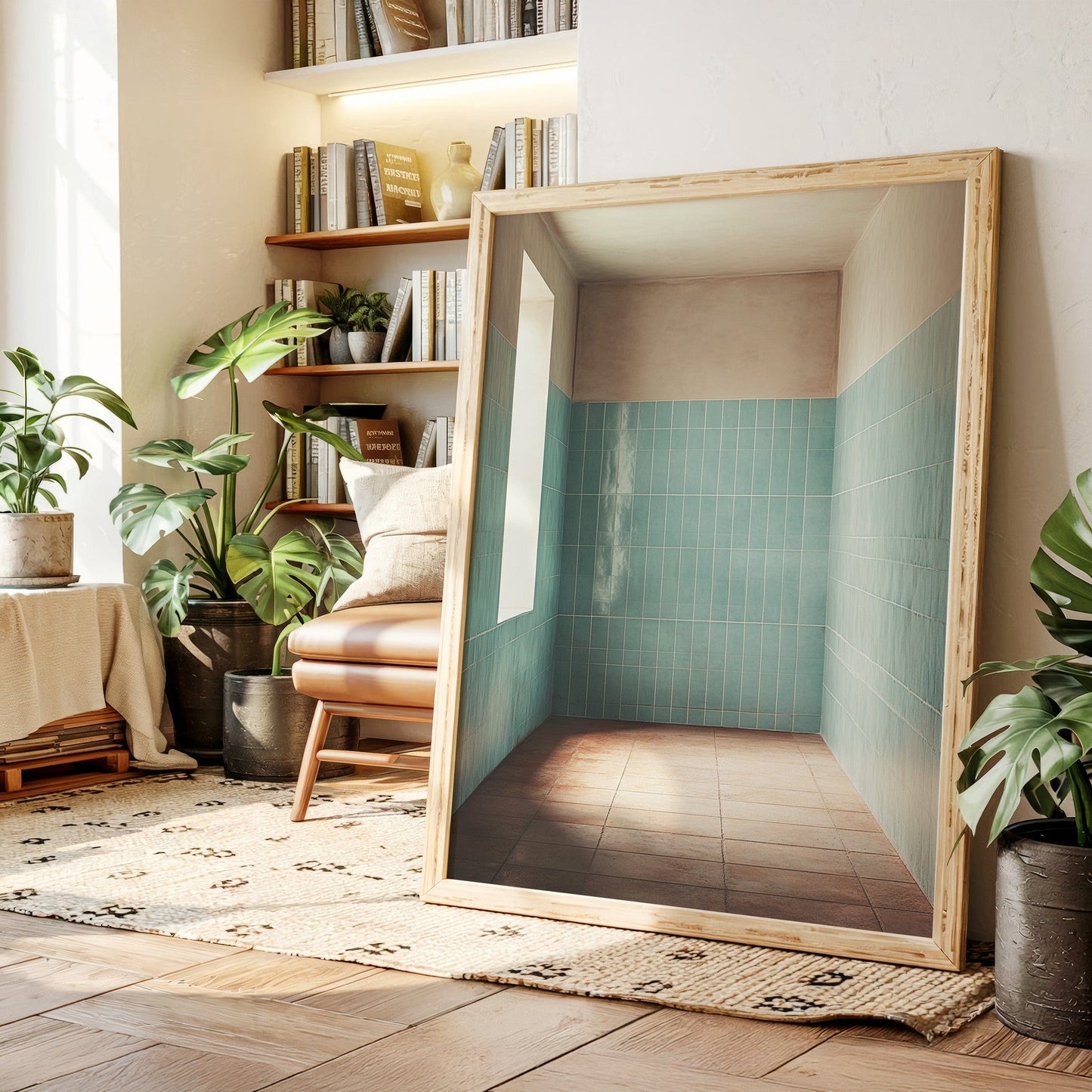 Morning Light Meets Mint Tiles