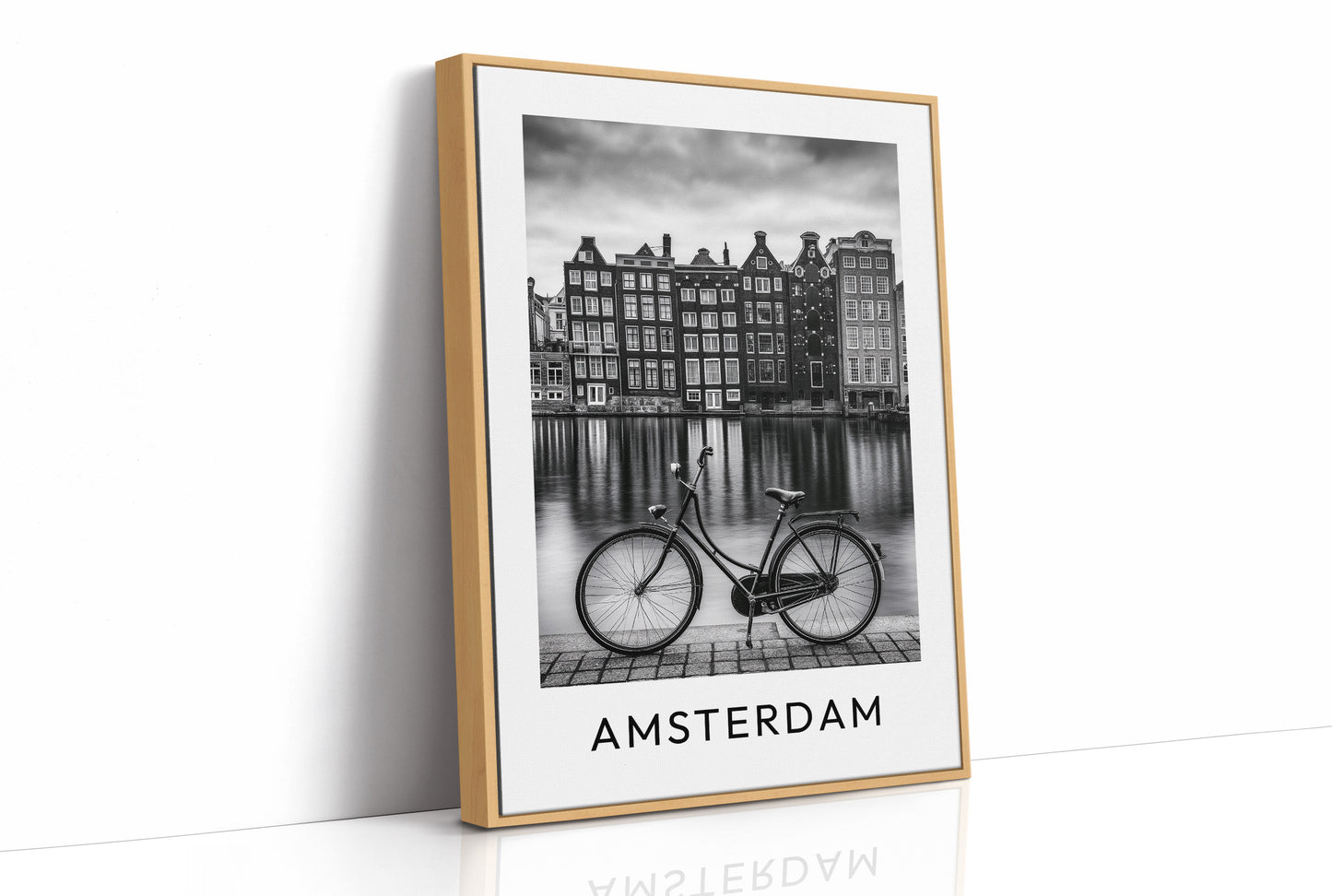 Bicycle By The Canal Houses