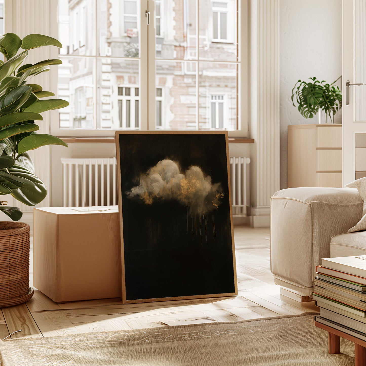 Gold Rain Beneath a Quiet Cloud